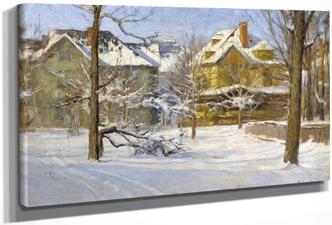 16Th Street, Indianapolis In Snow By Theodore Clement Steele