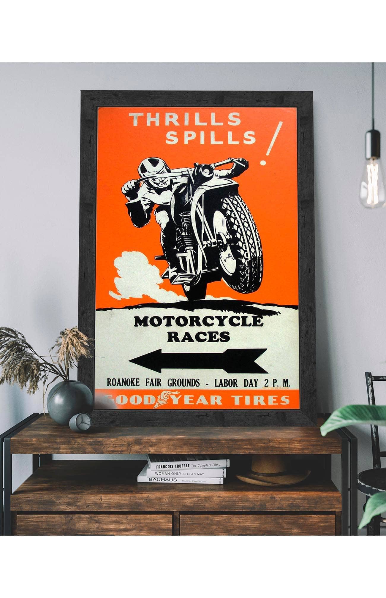 1950s Roanoke Thrills Spills Motorcycle Races - Image 3