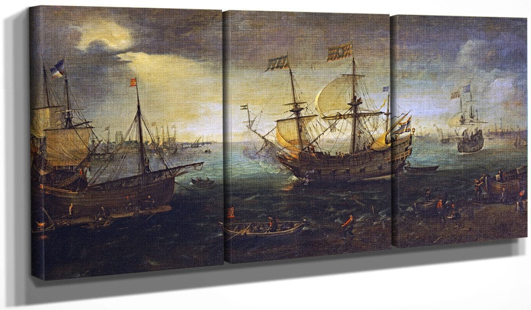 3 Master Firing A Saluted By Cornelis Claesz Van Wieringen