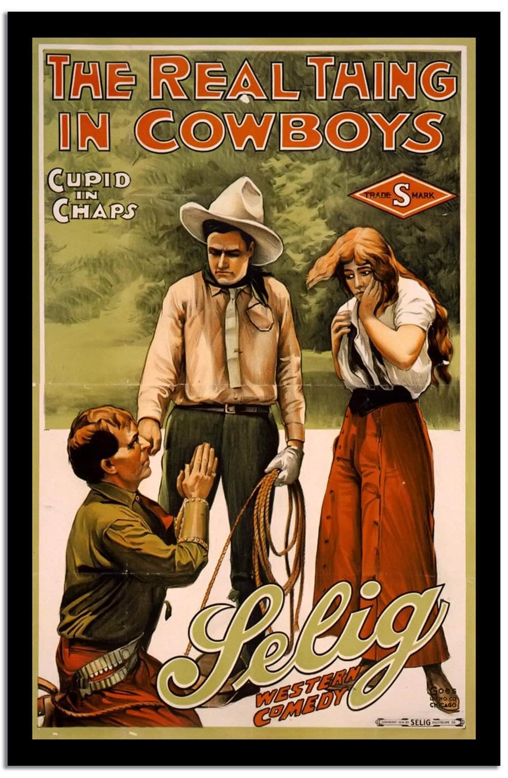 The Real Thing in Cowboys Vintage Movie Poster - Image 2