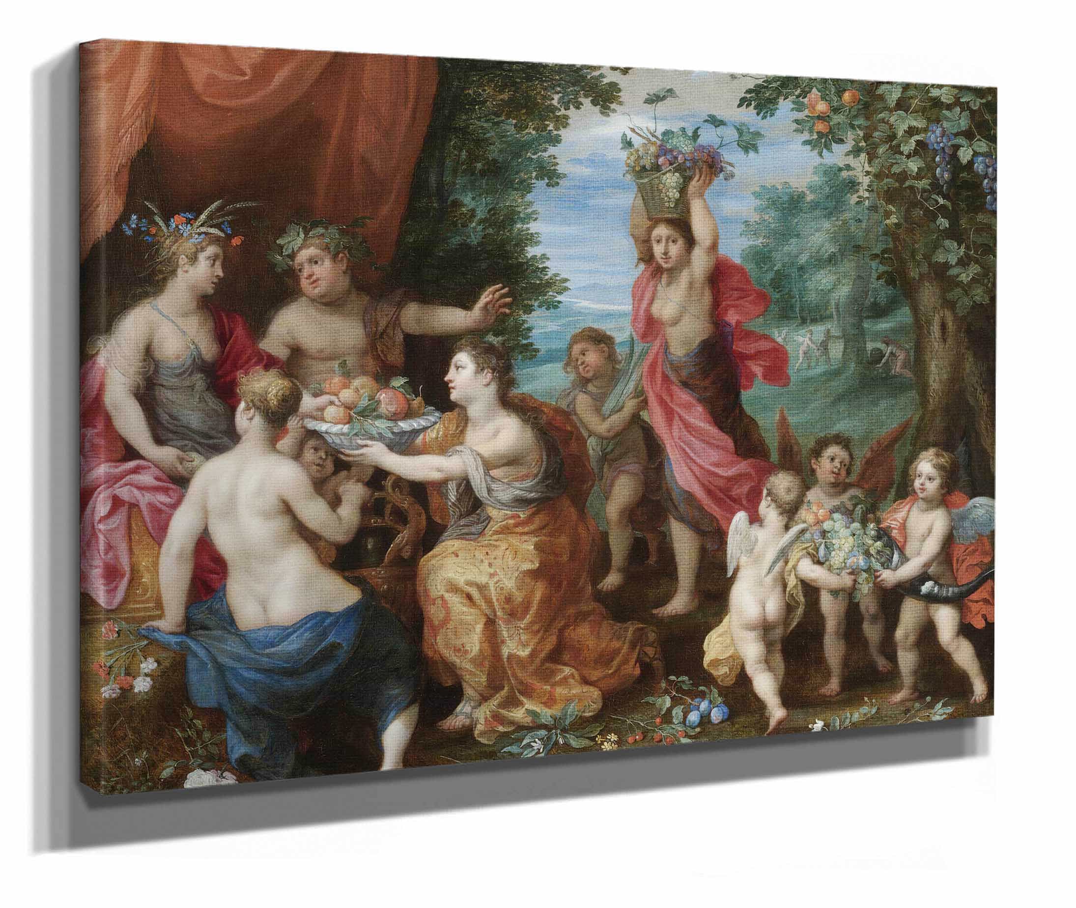 A Bacchanal With Ceres Bacchus And Venus by Jan Brueghel The Younger - Image 2