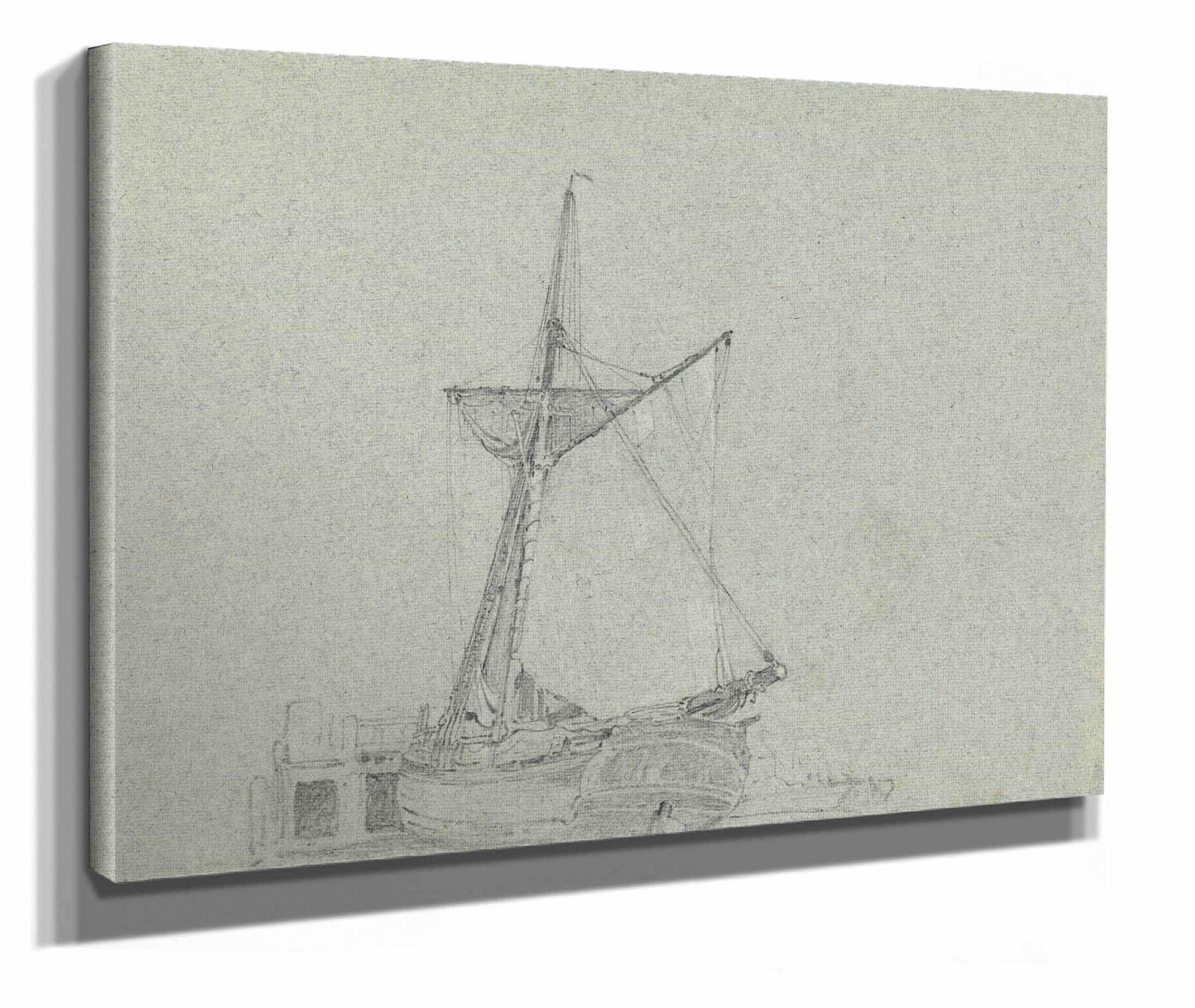 A Barge by John Linnell - Image 2