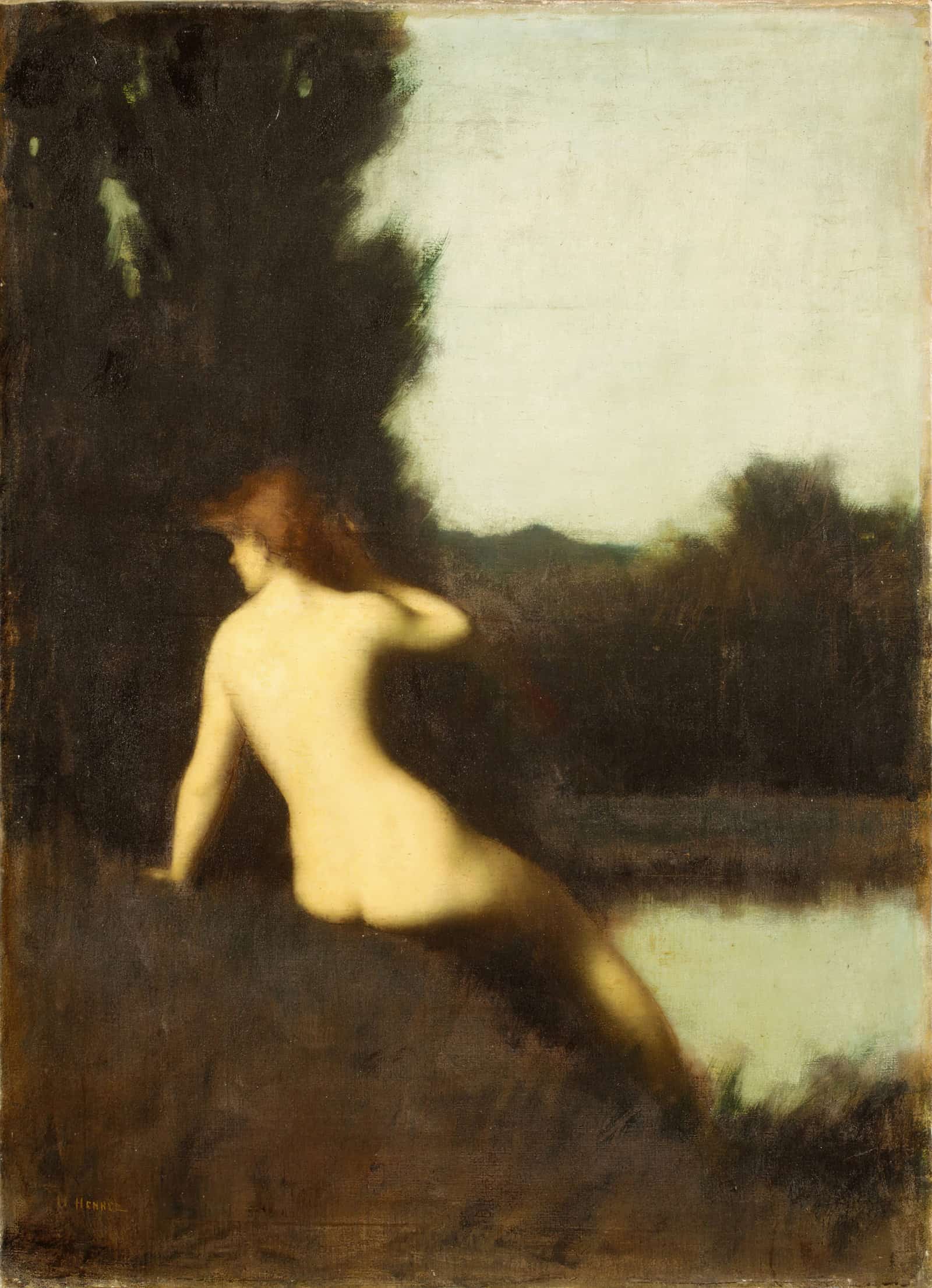 A Bather Echo by Jean Jacques Henner - Image 2