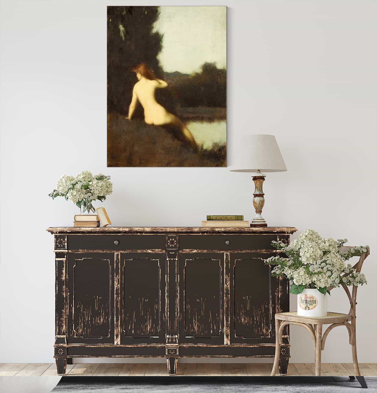 A Bather Echo by Jean Jacques Henner - Image 4
