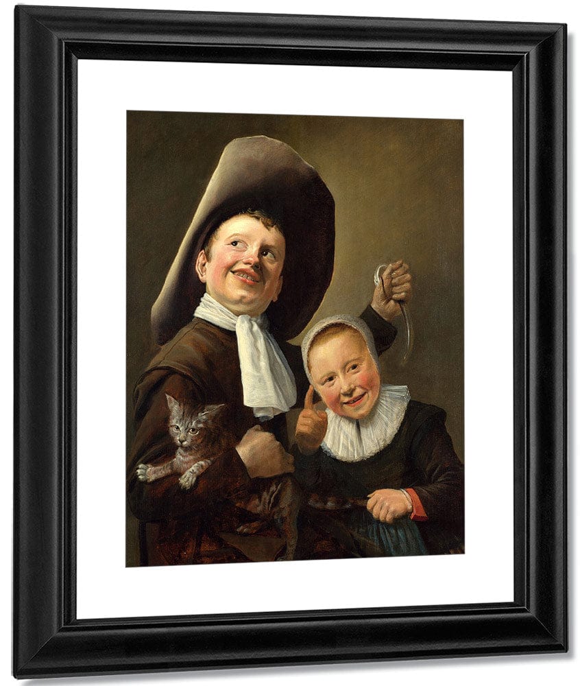 A Boy And A Girl With A Cat And An Eel 1635 By Judith Leyster - Image 3
