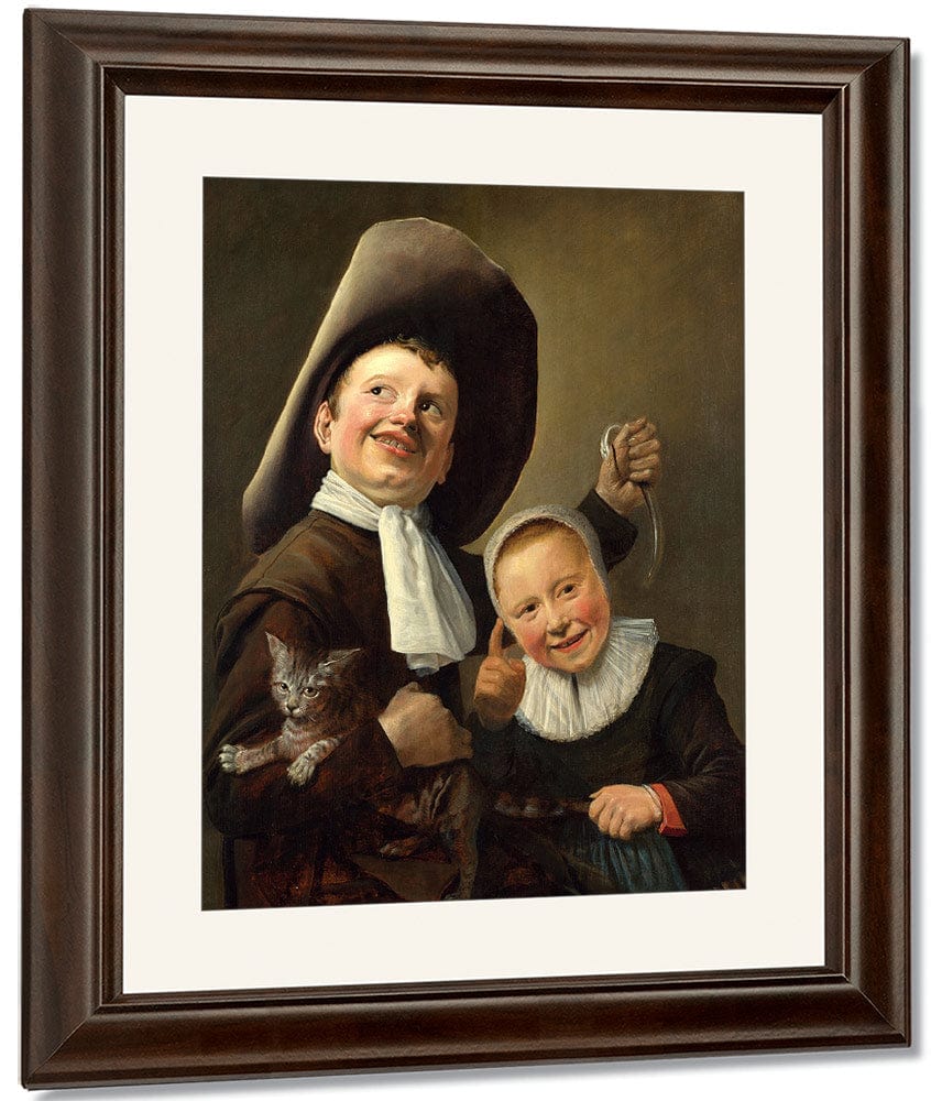 A Boy And A Girl With A Cat And An Eel 1635 By Judith Leyster - Image 4