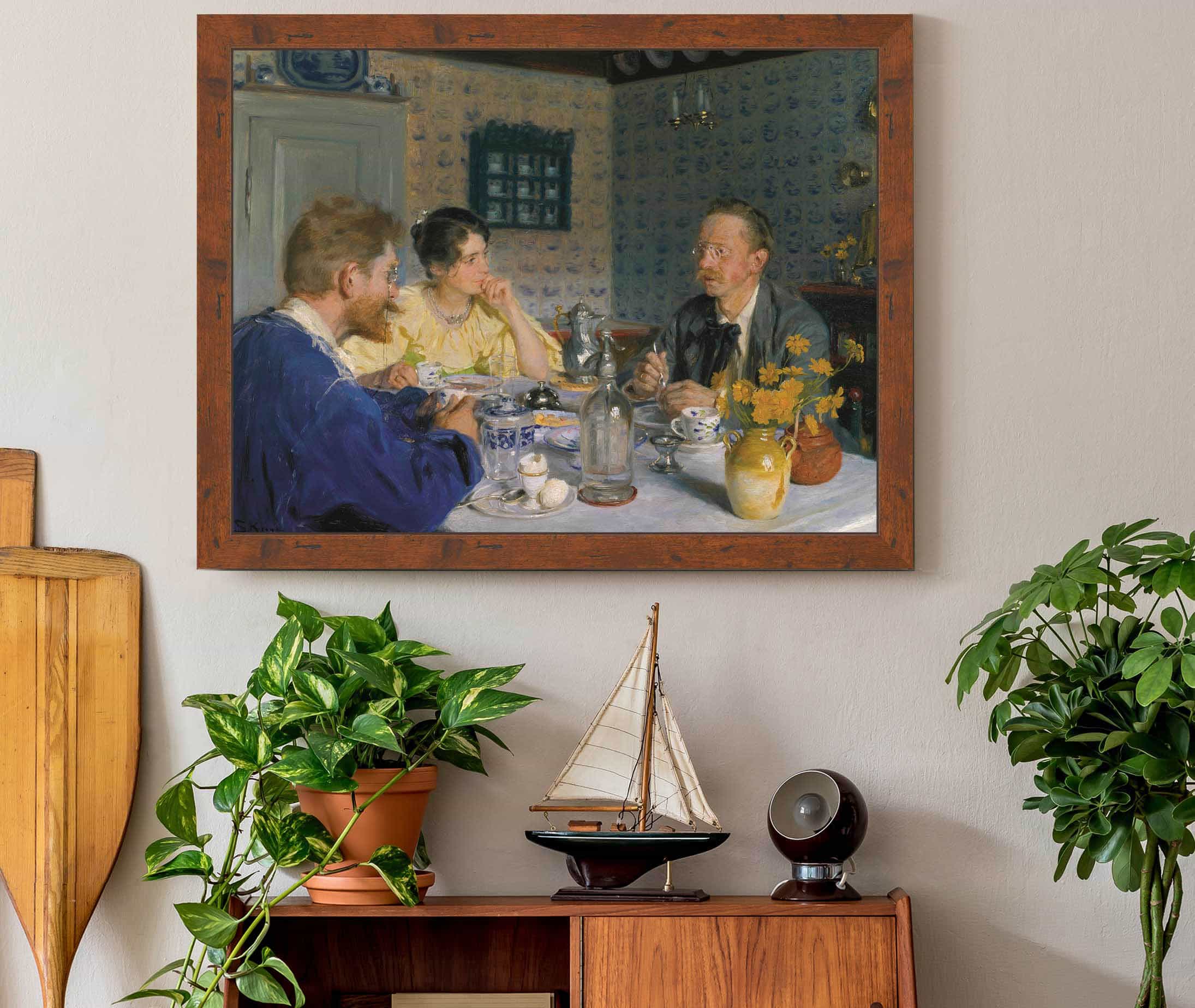 A Breakfast The Artist His Wife And The Writer Otto Benzon by Peder Severin Kroyer - Image 3