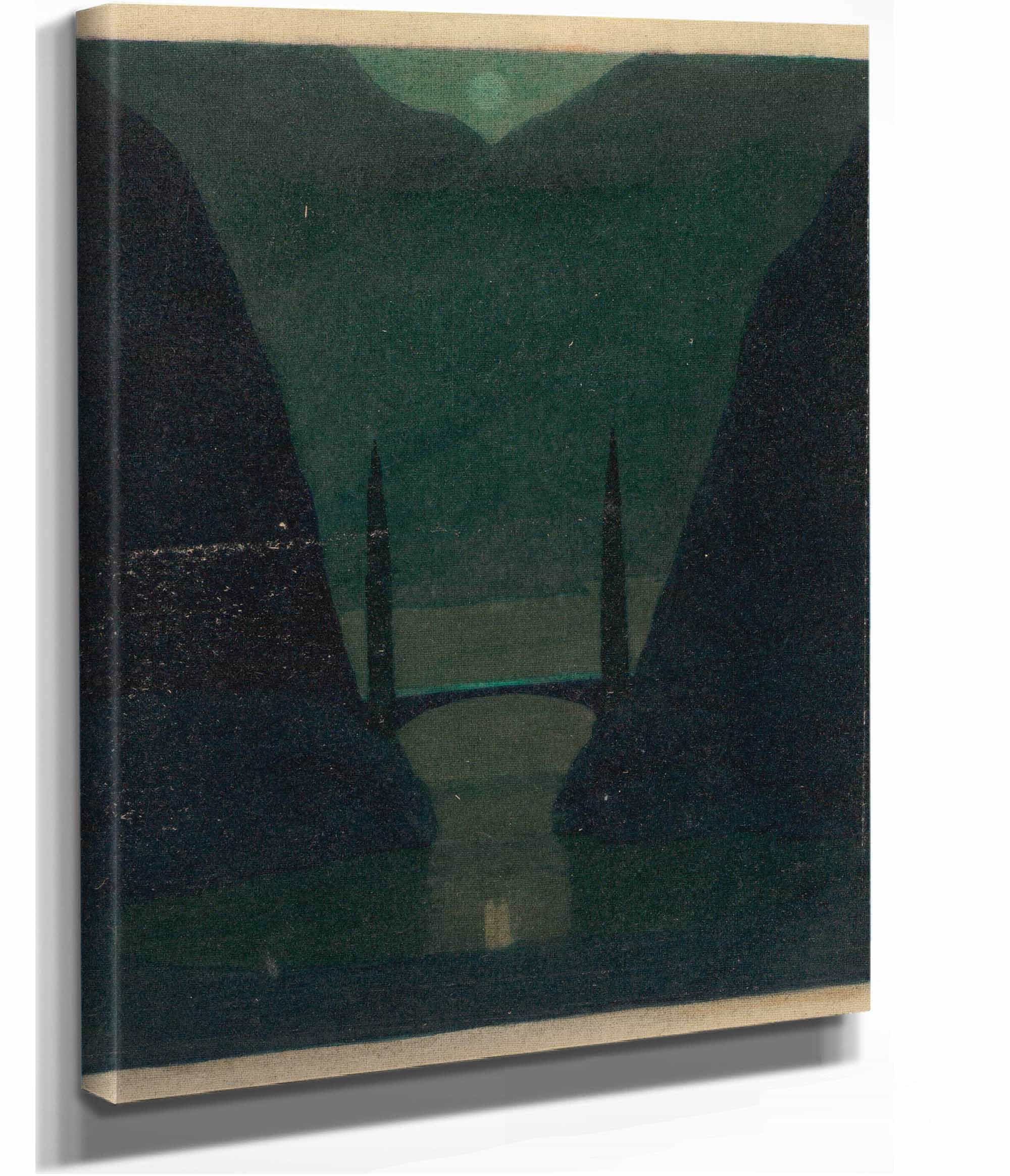 A Bridge In A Mountainous Landscape   by Herbert Crowley - Image 2
