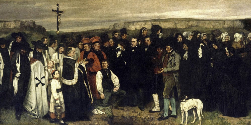 A Burial At Ornans Un Enterrement A Ornans By Gustave Courbet - Image 2