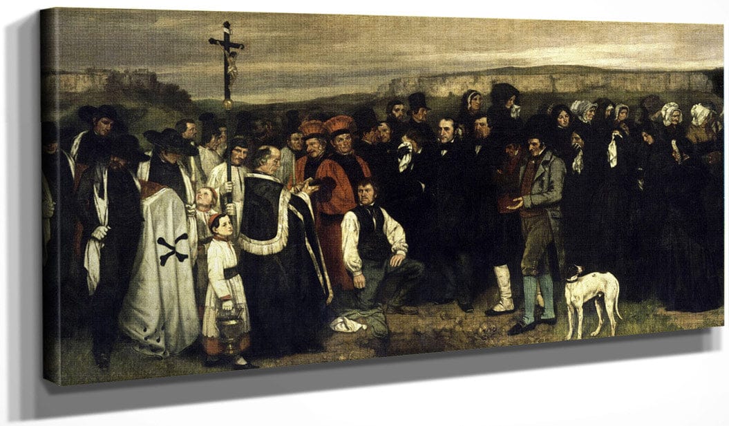 A Burial At Ornans Un Enterrement A Ornans By Gustave Courbet - Image 3