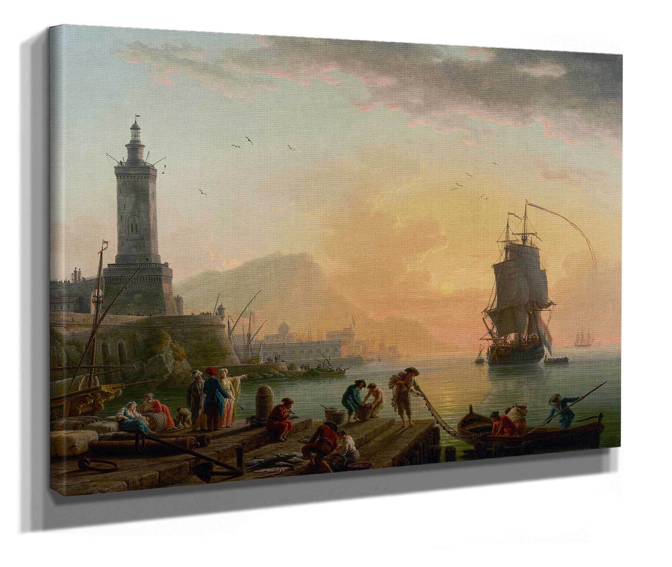 A Calm At A Mediterranean Port by Claude Joseph Vernet - Image 2