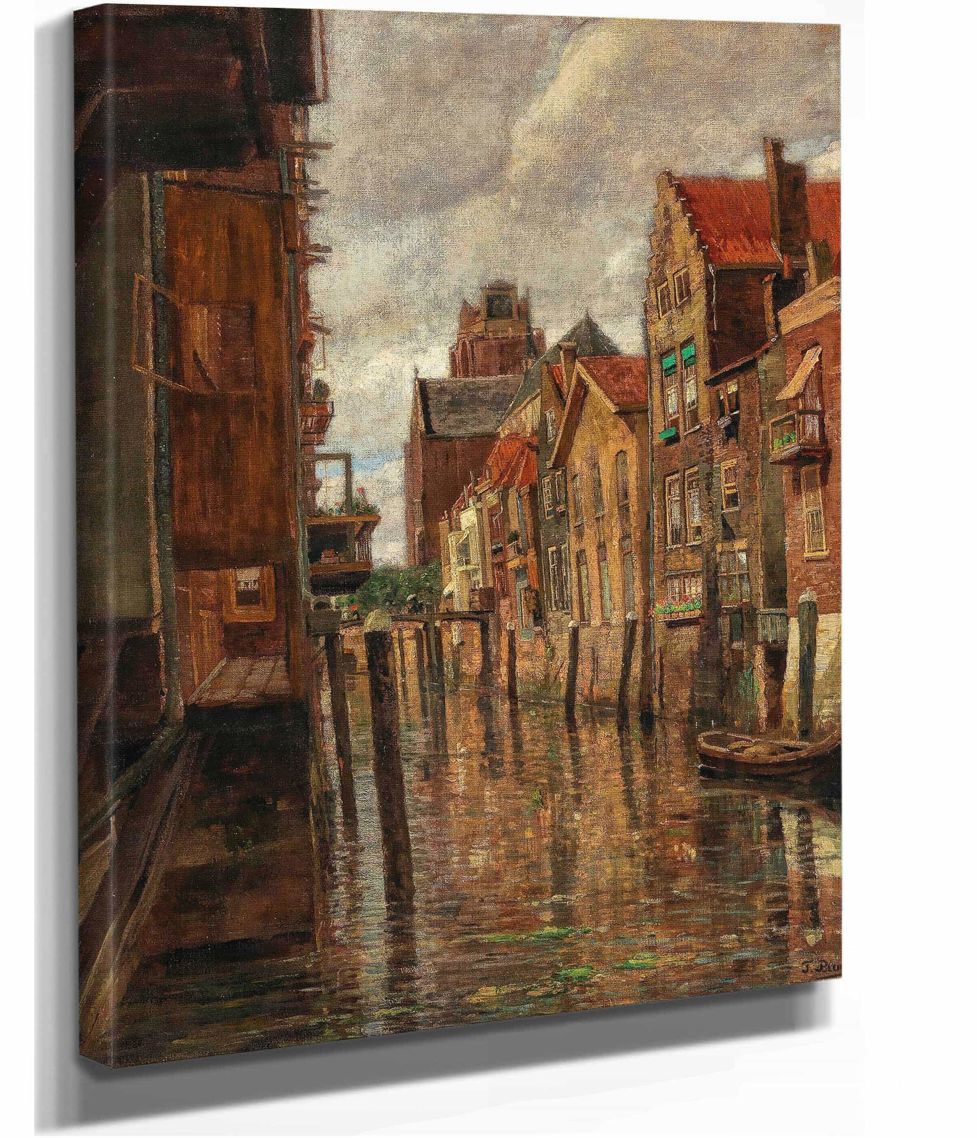 A Canal In Dordrecht by Tina Blau - Image 2