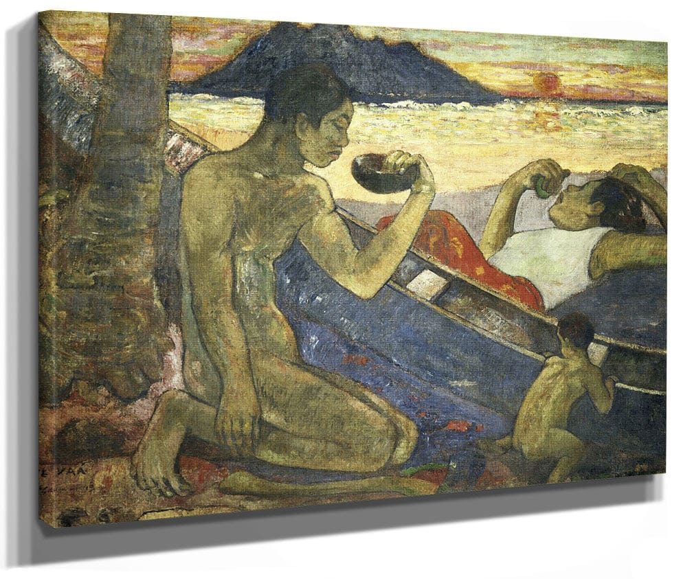A Canoe (Tahitian Family) By Paul Gauguin