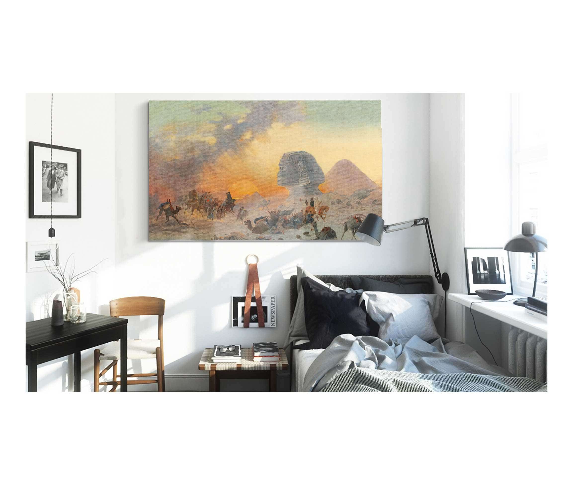 A Caravan In The Desert In A Simoom by Ippolito Caffi - Image 3