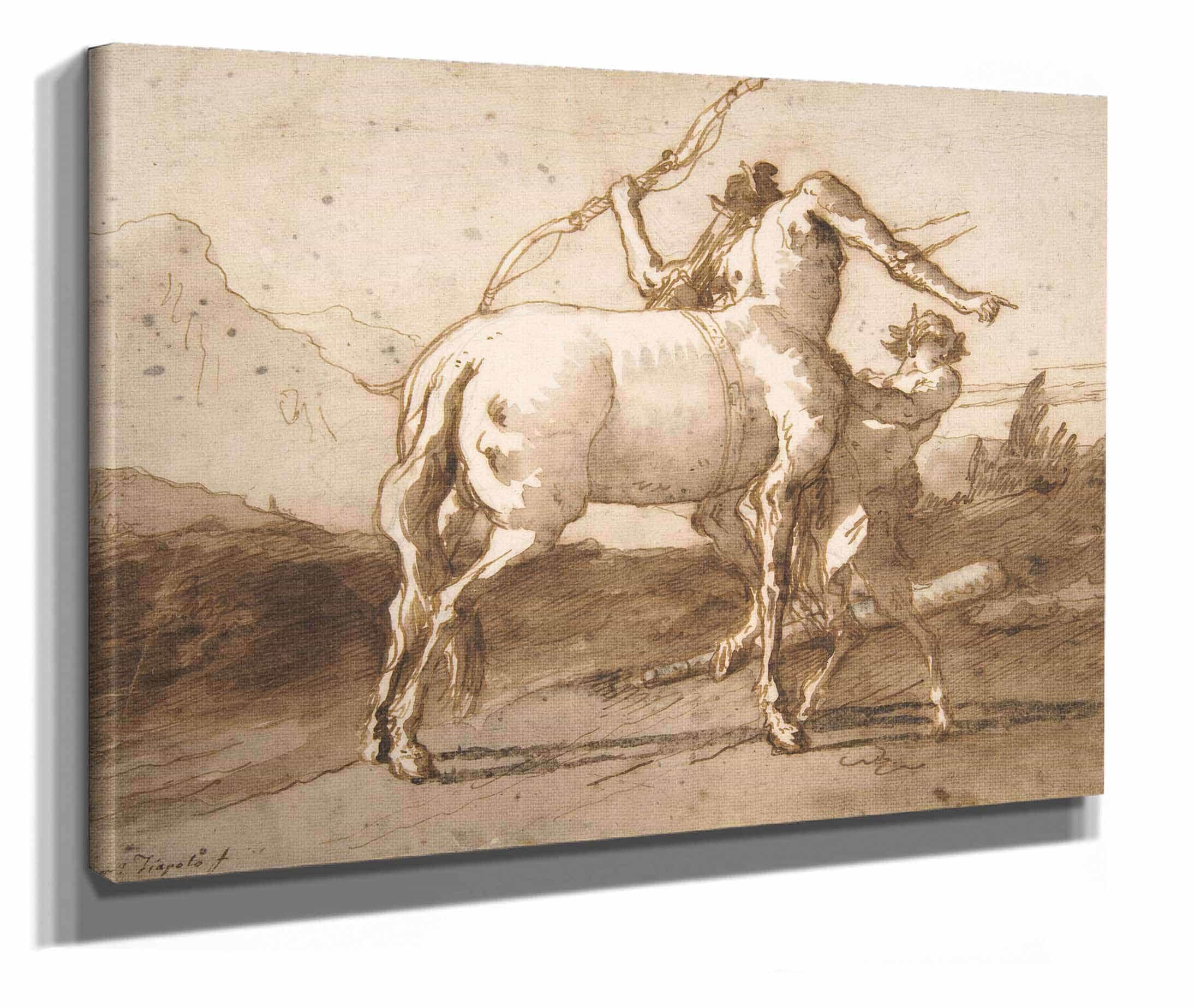 A Centaur And A Satyr by Giovanni Domenico Tiepolo