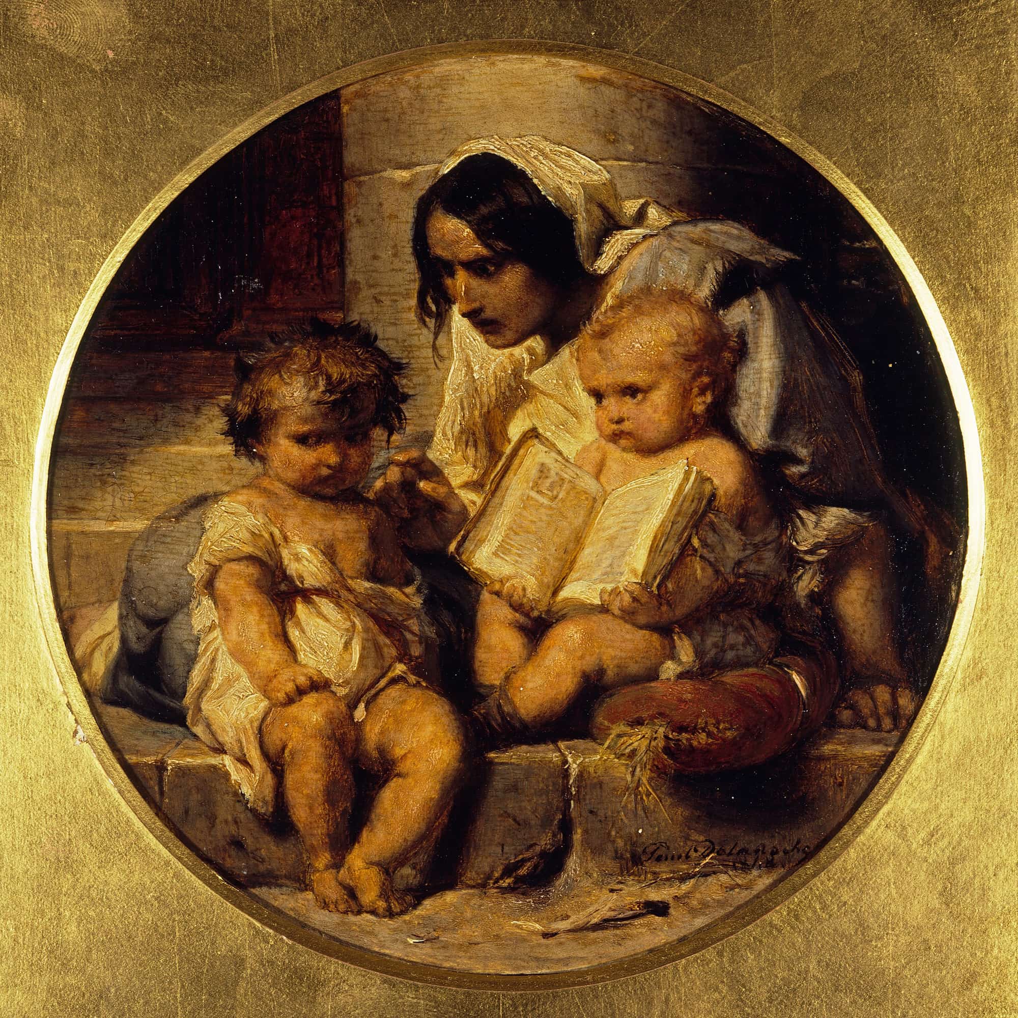 A Child Learning To Read by Paul Delaroche - Image 4