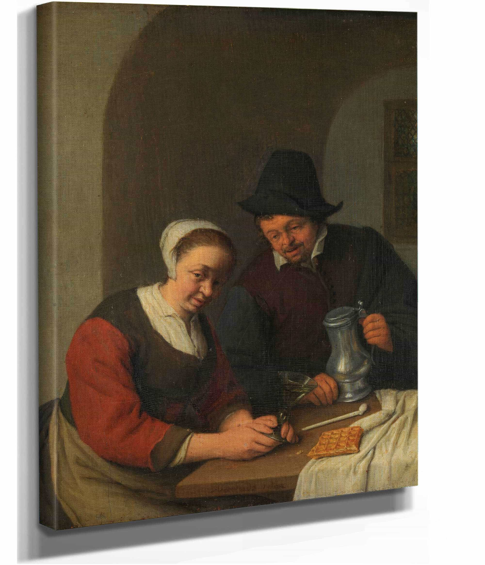 A Confidential Chat by Adriaen Van Ostade - Image 2