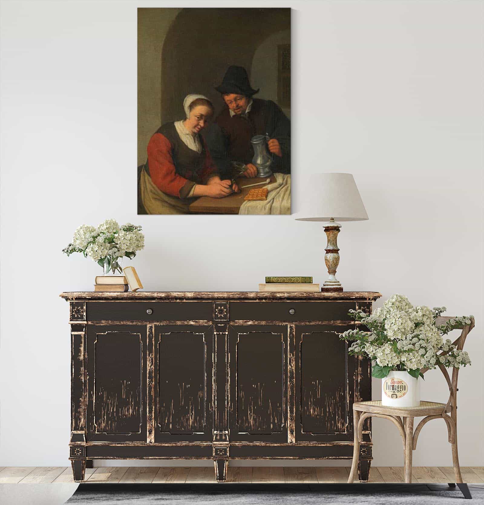 A Confidential Chat by Adriaen Van Ostade - Image 4