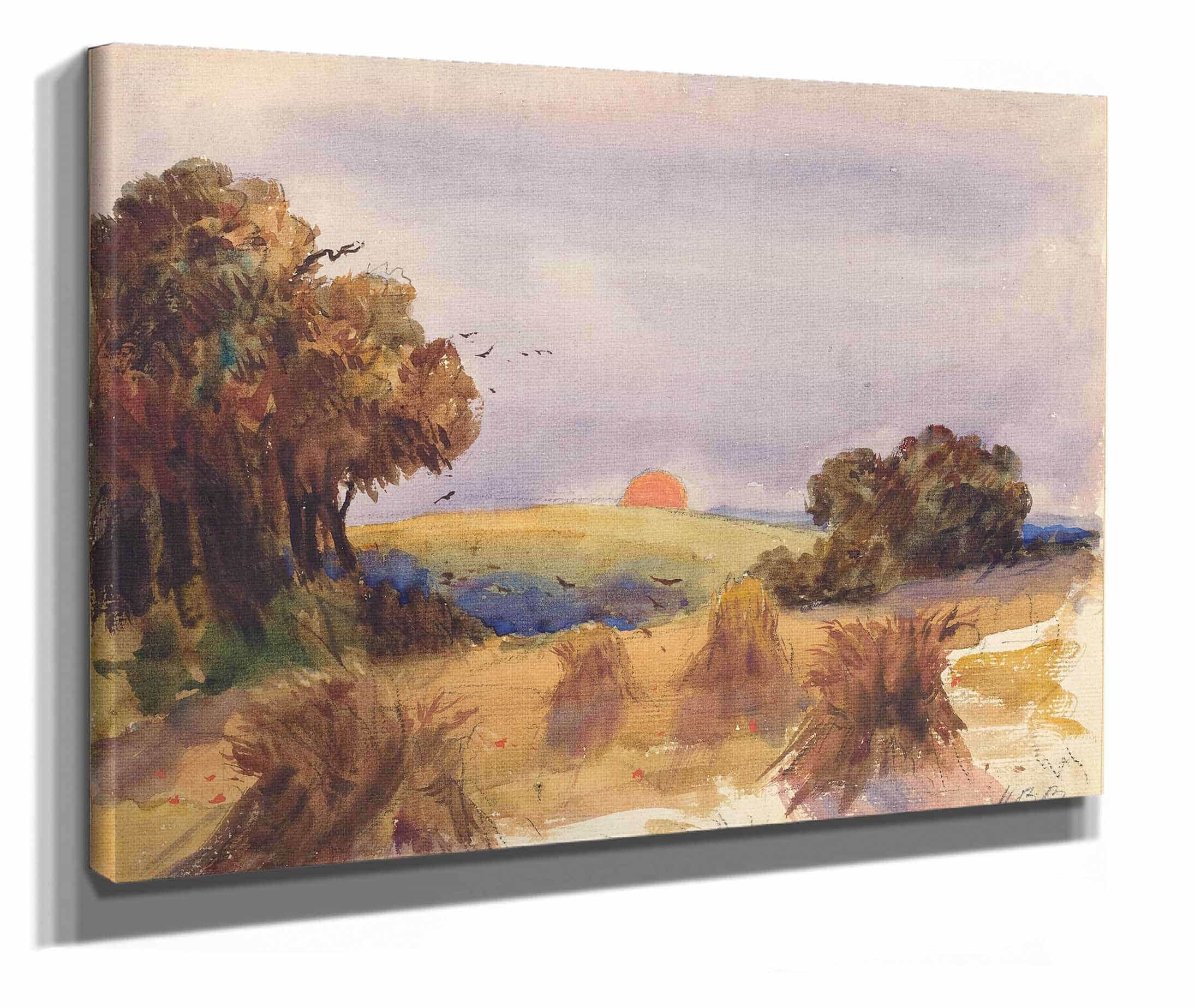 A Cornfield At Sunset by Hercules Brabazon Brabazon - Image 2