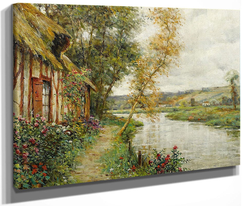 A Cottage By A River, Normandy By Louis Aston Knight