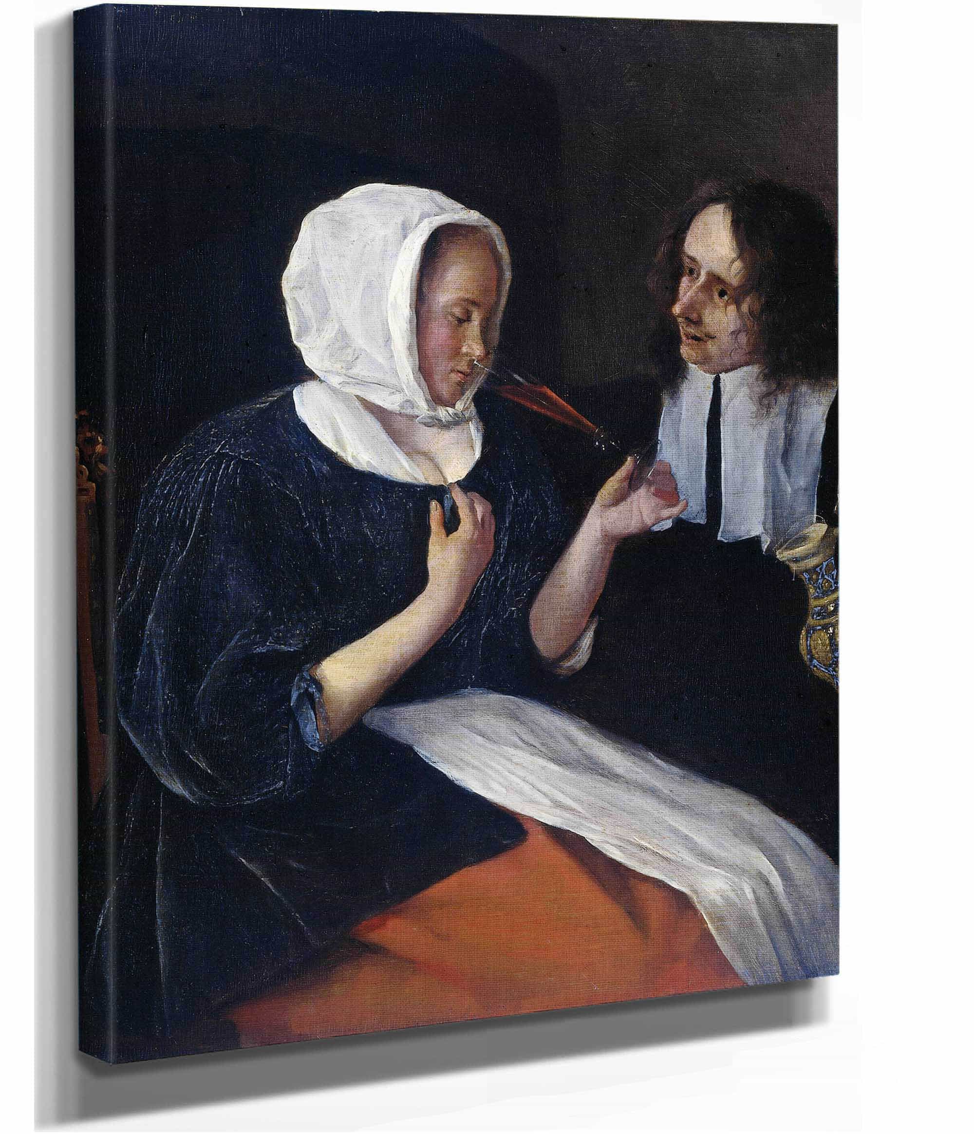A Couple Drinking by Jan Steen - Image 2