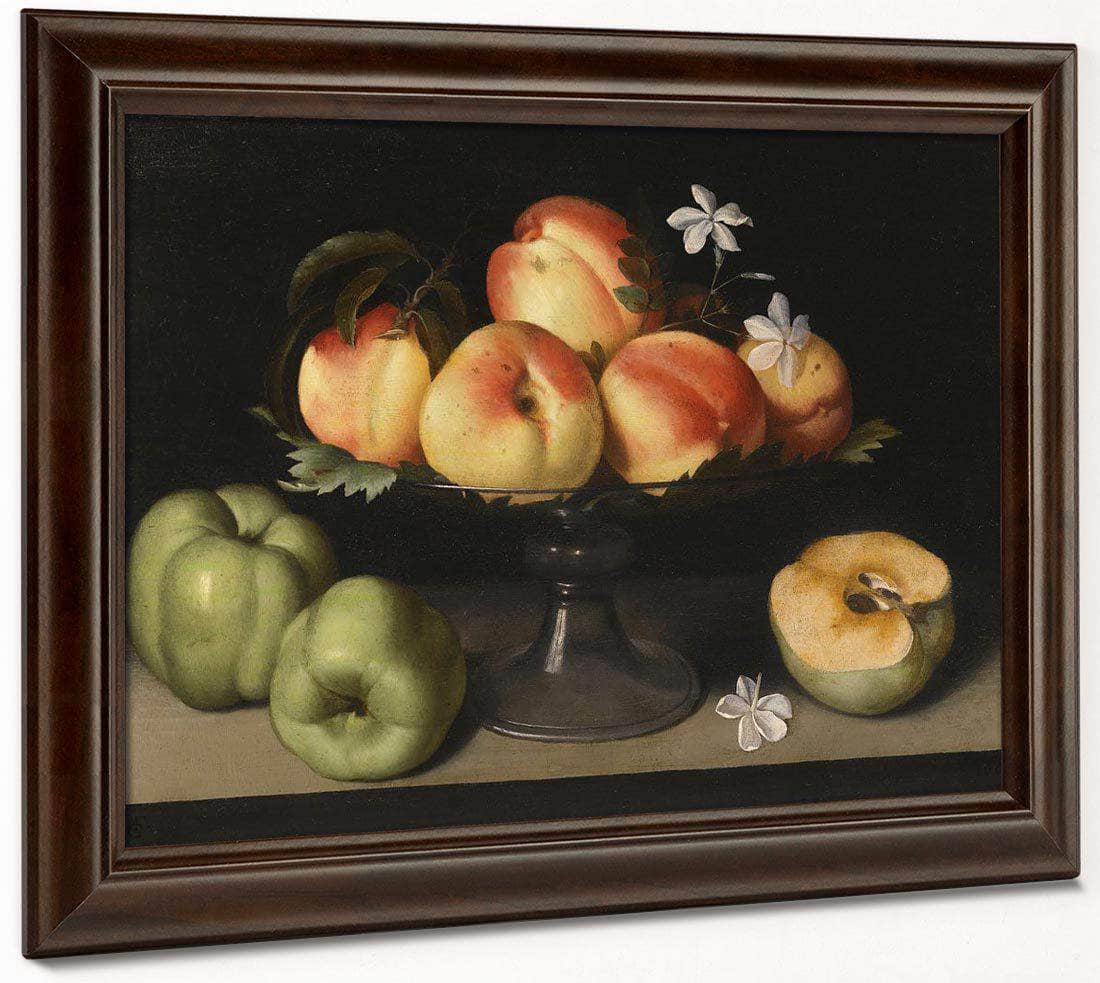 A Crystal Fruit Stand With Peaches Quinces And Jasmine 1607 By Fede Galizia - Image 6