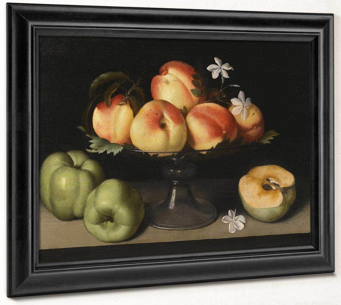 A Crystal Fruit Stand With Peaches Quinces And Jasmine 1607 By Fede Galizia - Image 8