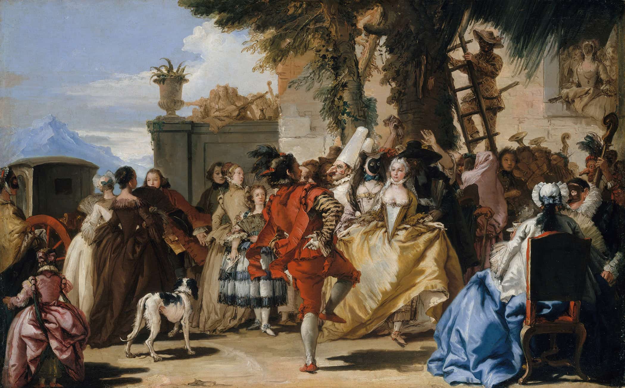 A Dance In The Country by Giovanni Domenico Tiepolo - Image 2