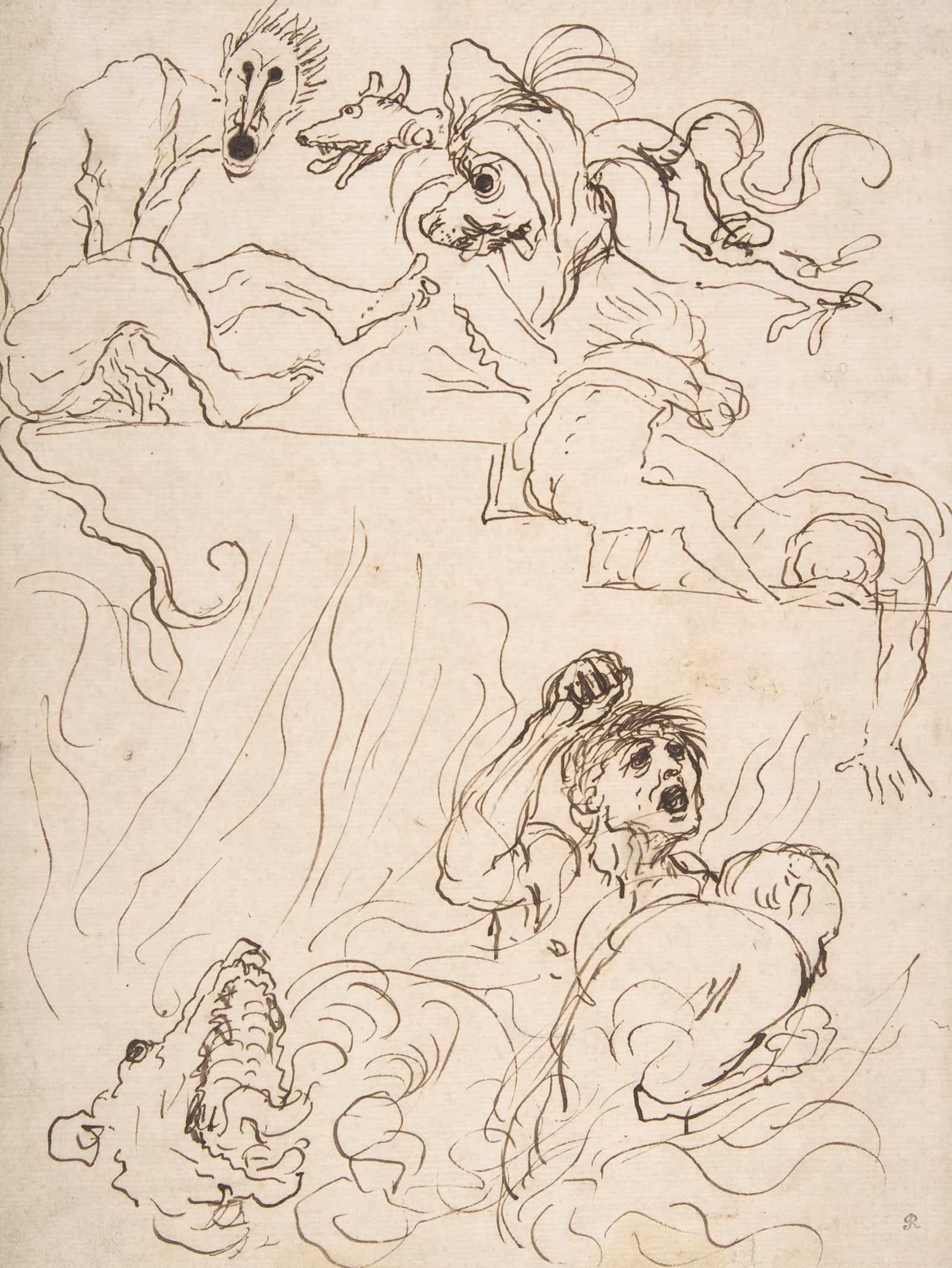 A Diablerie by Guercino