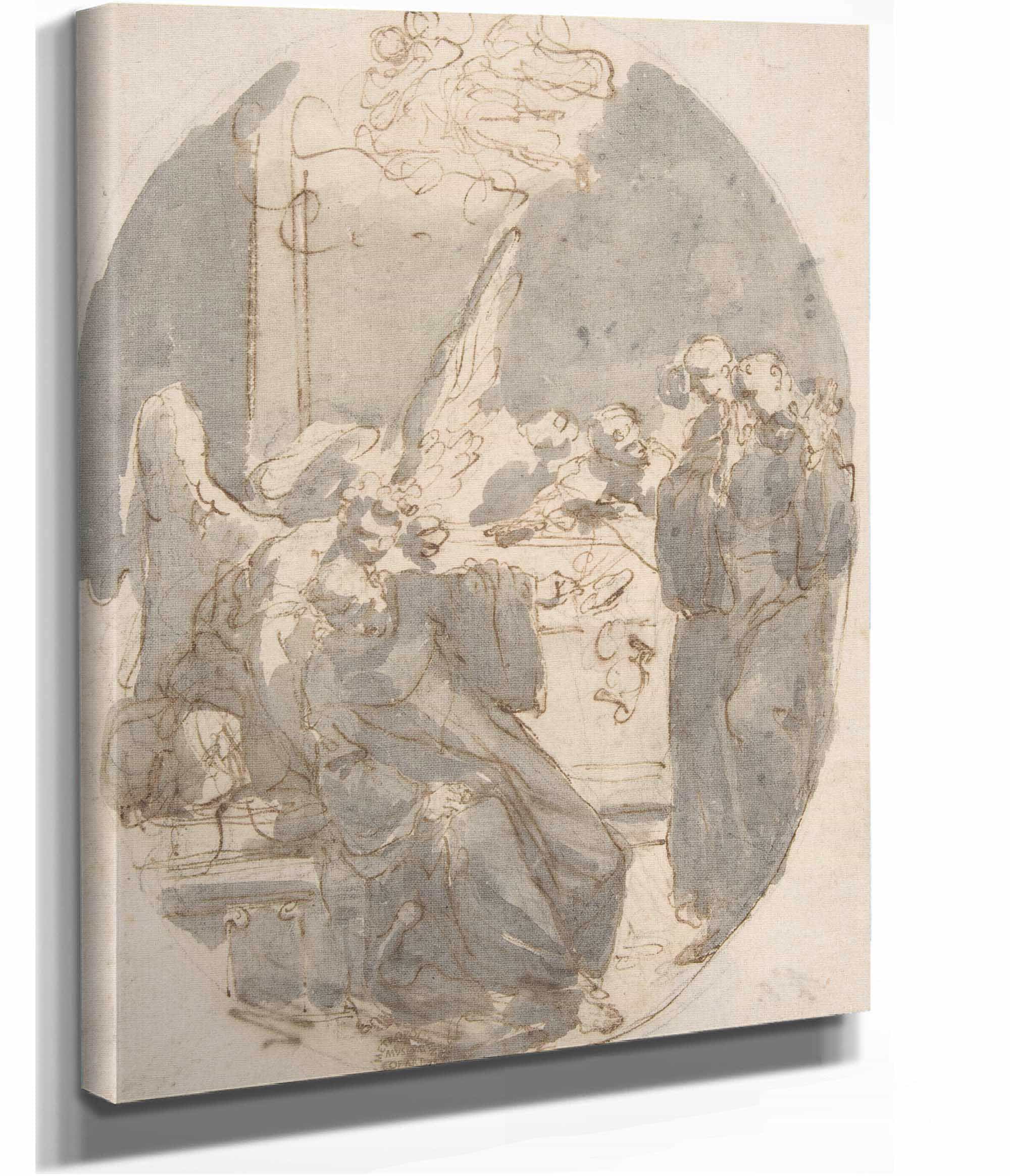 A Dying Ecclesiastic Supported By An Angel   by Gaetano Gandolfi - Image 2