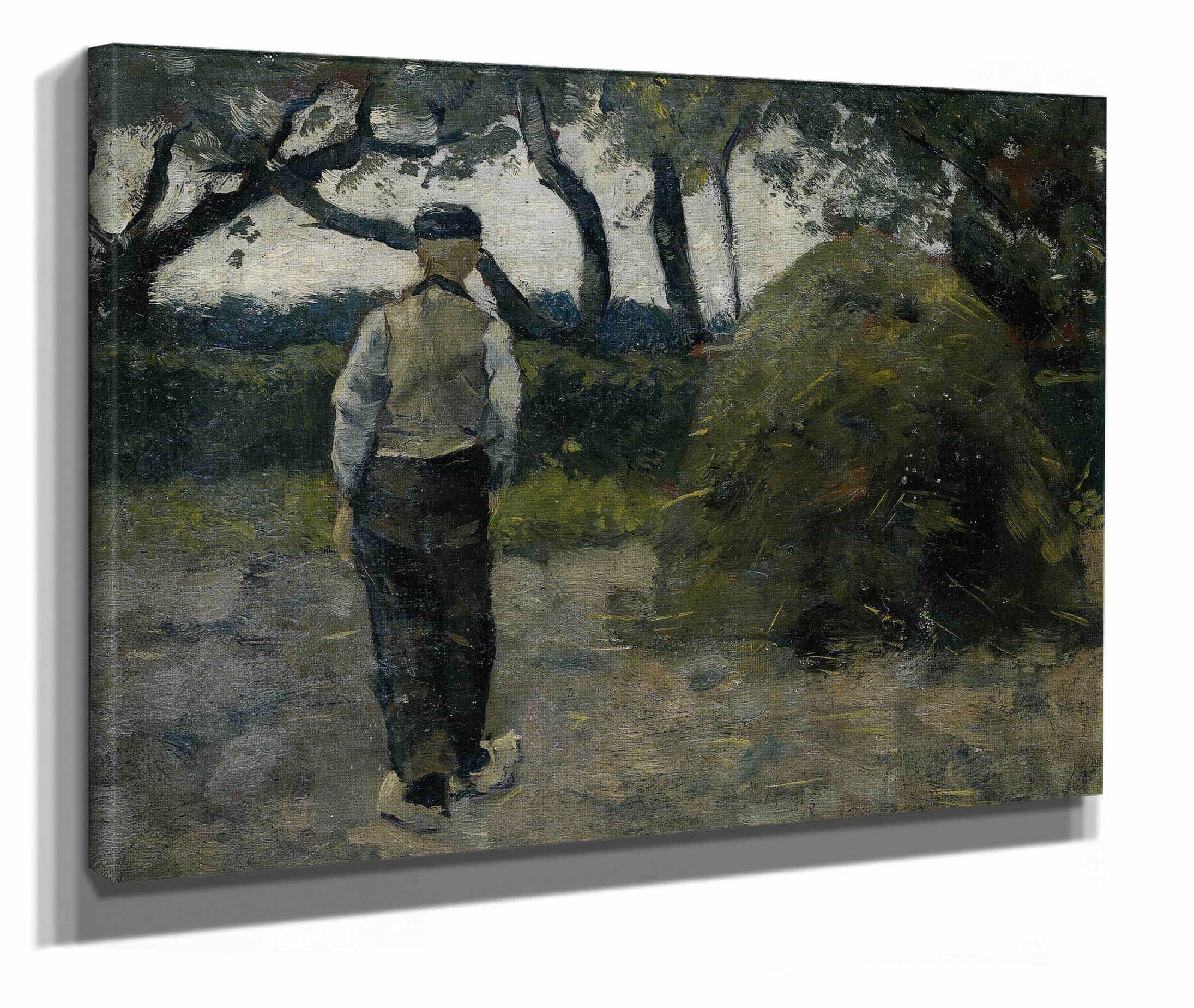 A Farmer Standing Near A Hay Stack by Richard Nicolaus Roland Holst - Image 2
