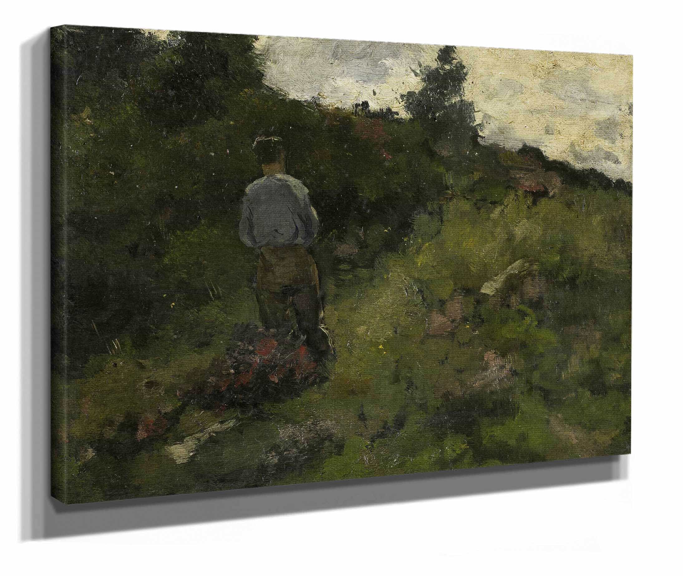 A Farmer Walking Along The Fringe Of A Wood by Richard Nicolaus Roland Holst - Image 2