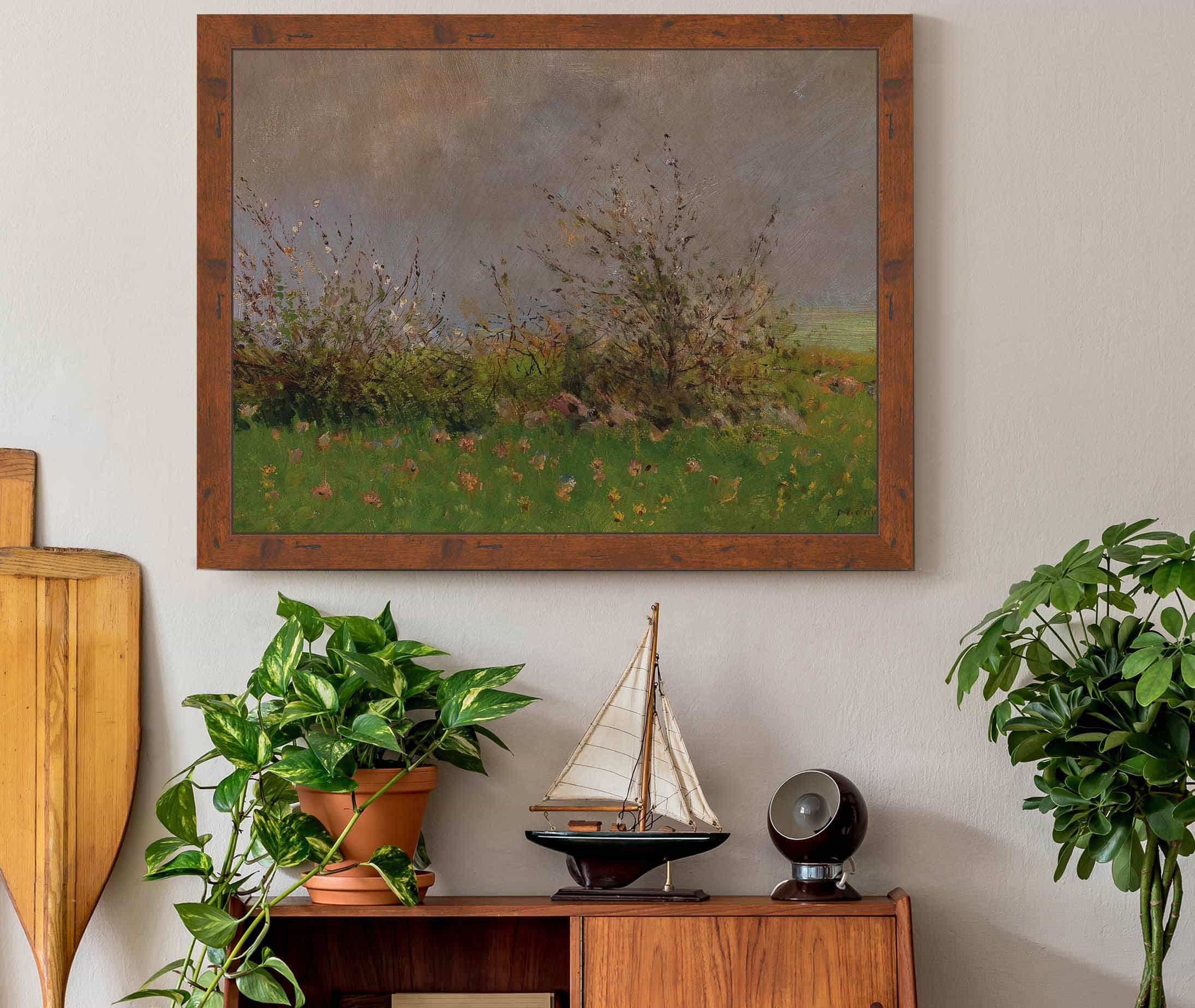 A Flower Meadow by Ladislav Mednyanszky - Image 3