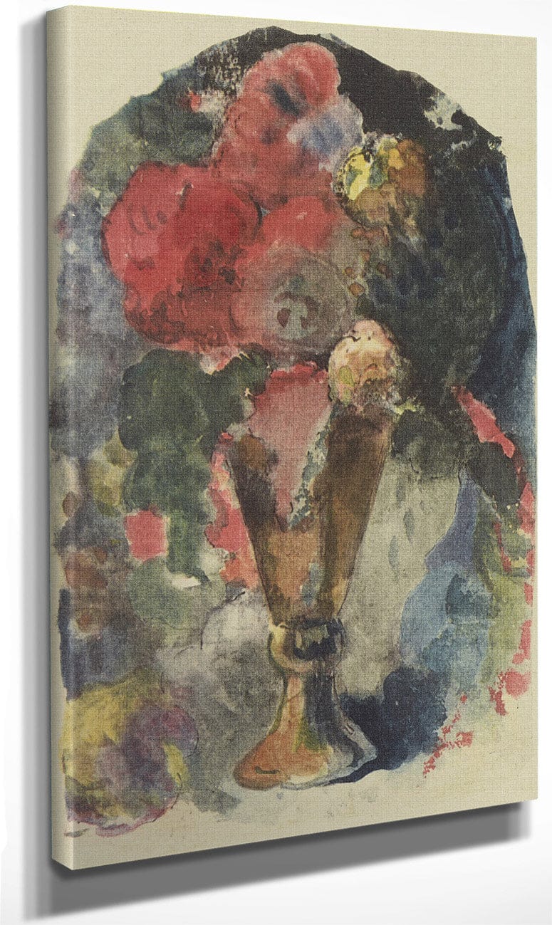 A Flower Still Life After Delacroix By Eugene Henri Paul Gauguin