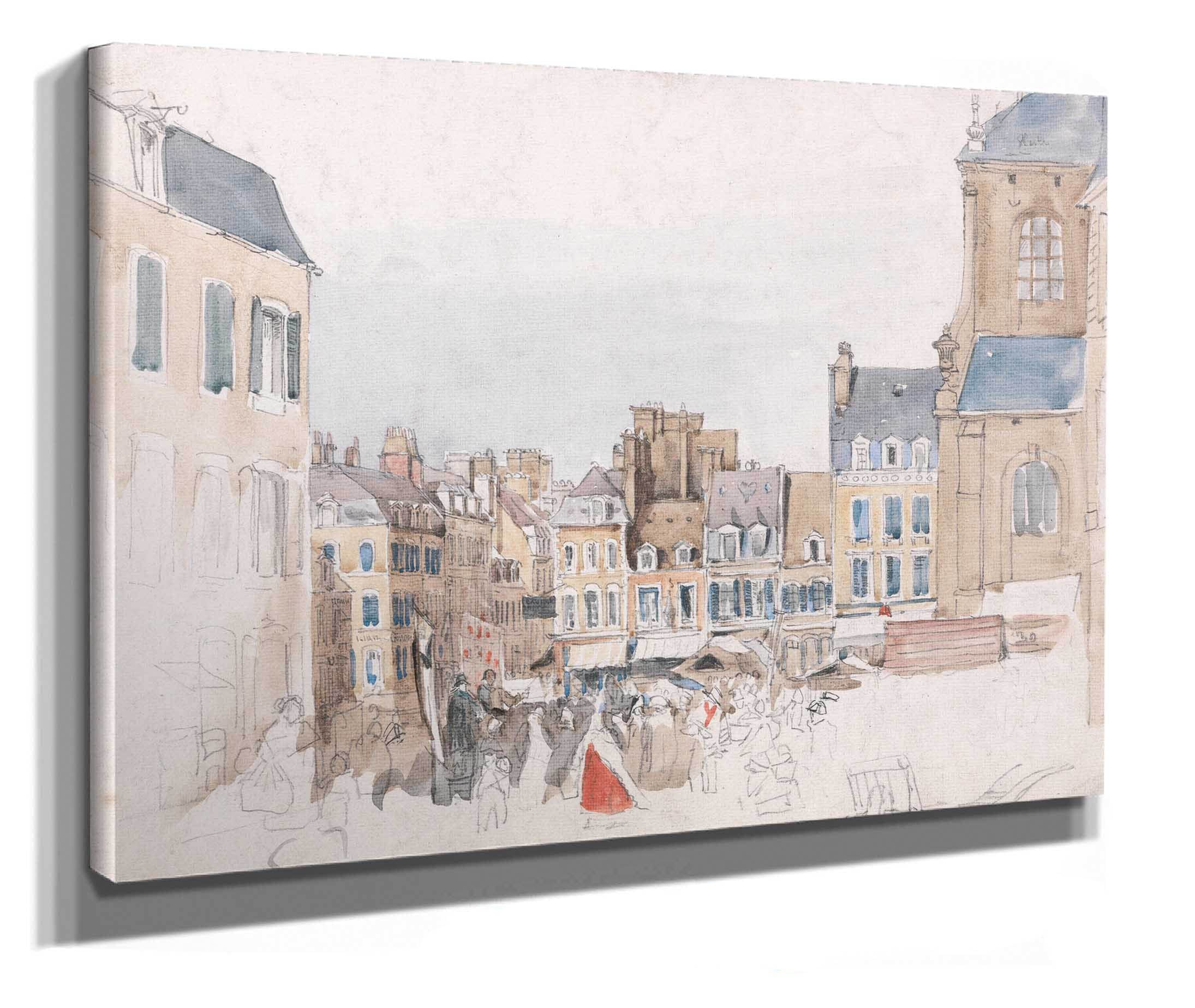 A French Market Place by David Cox - Image 2