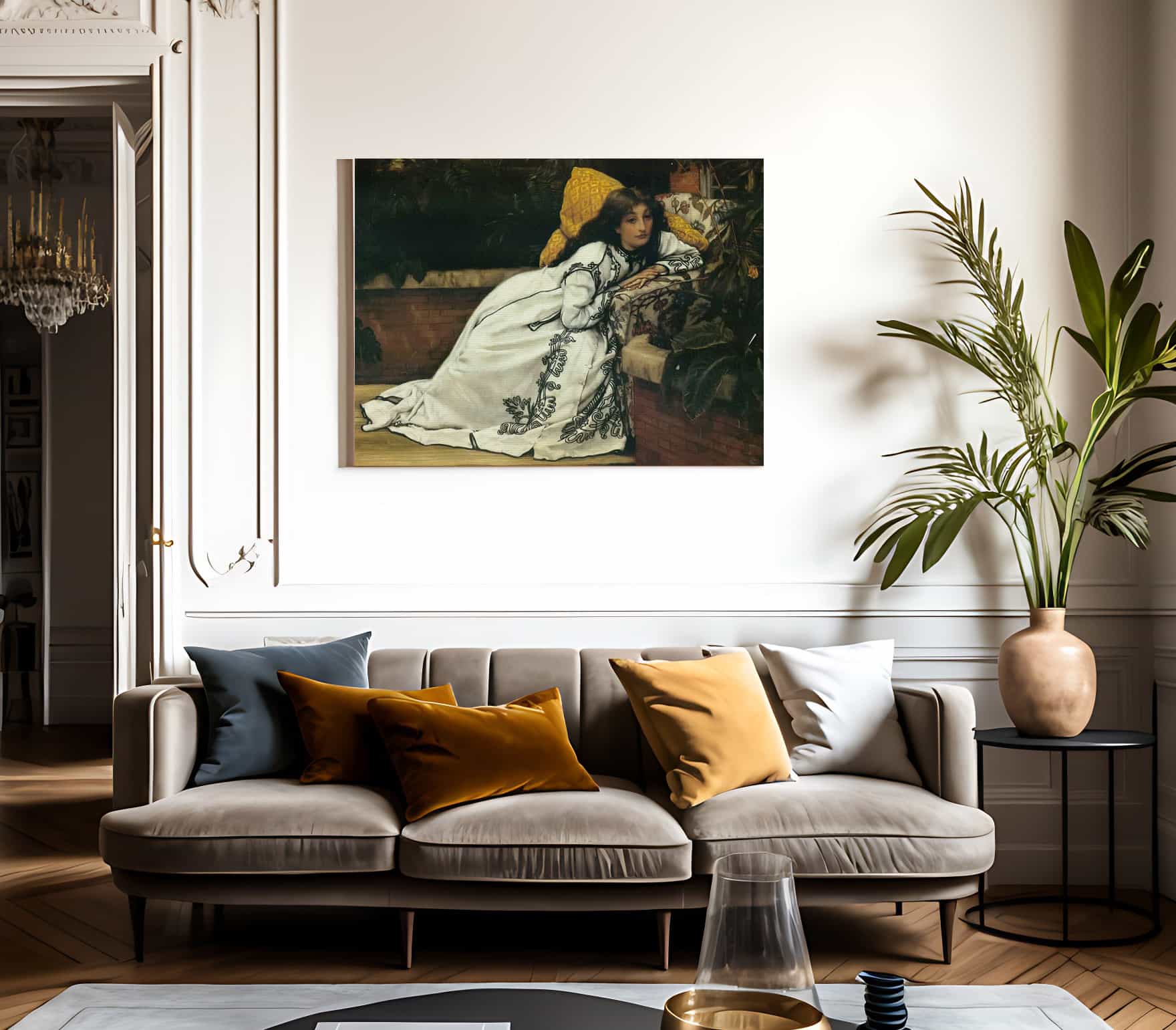 A Girl In An Armchair By James Tissot - Image 3