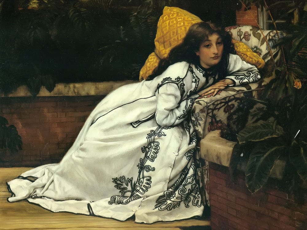 A Girl In An Armchair By James Tissot - Image 7