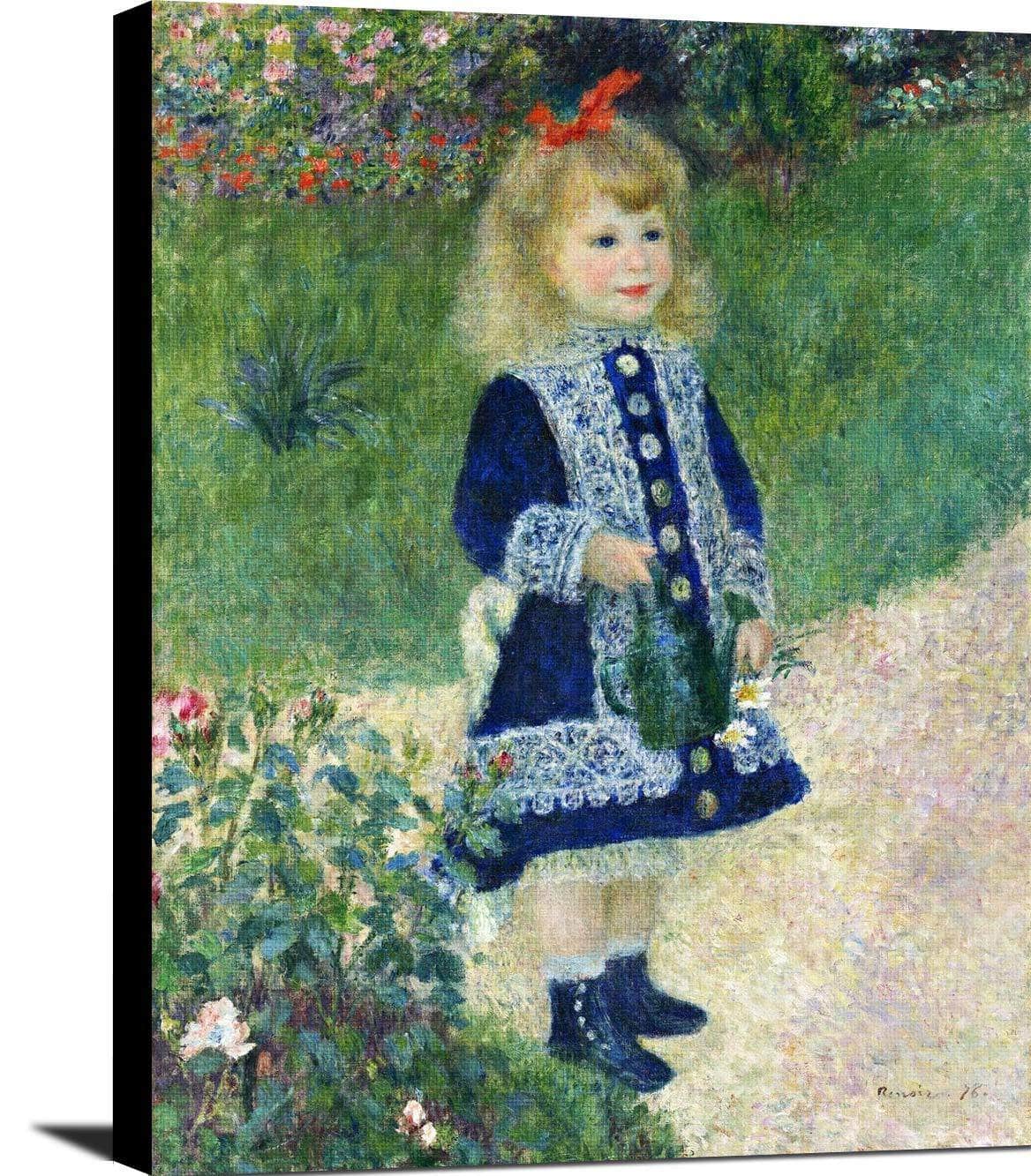 A Girl With A Watering Can Painting Auguste Renoir Canvas Art - Image 2