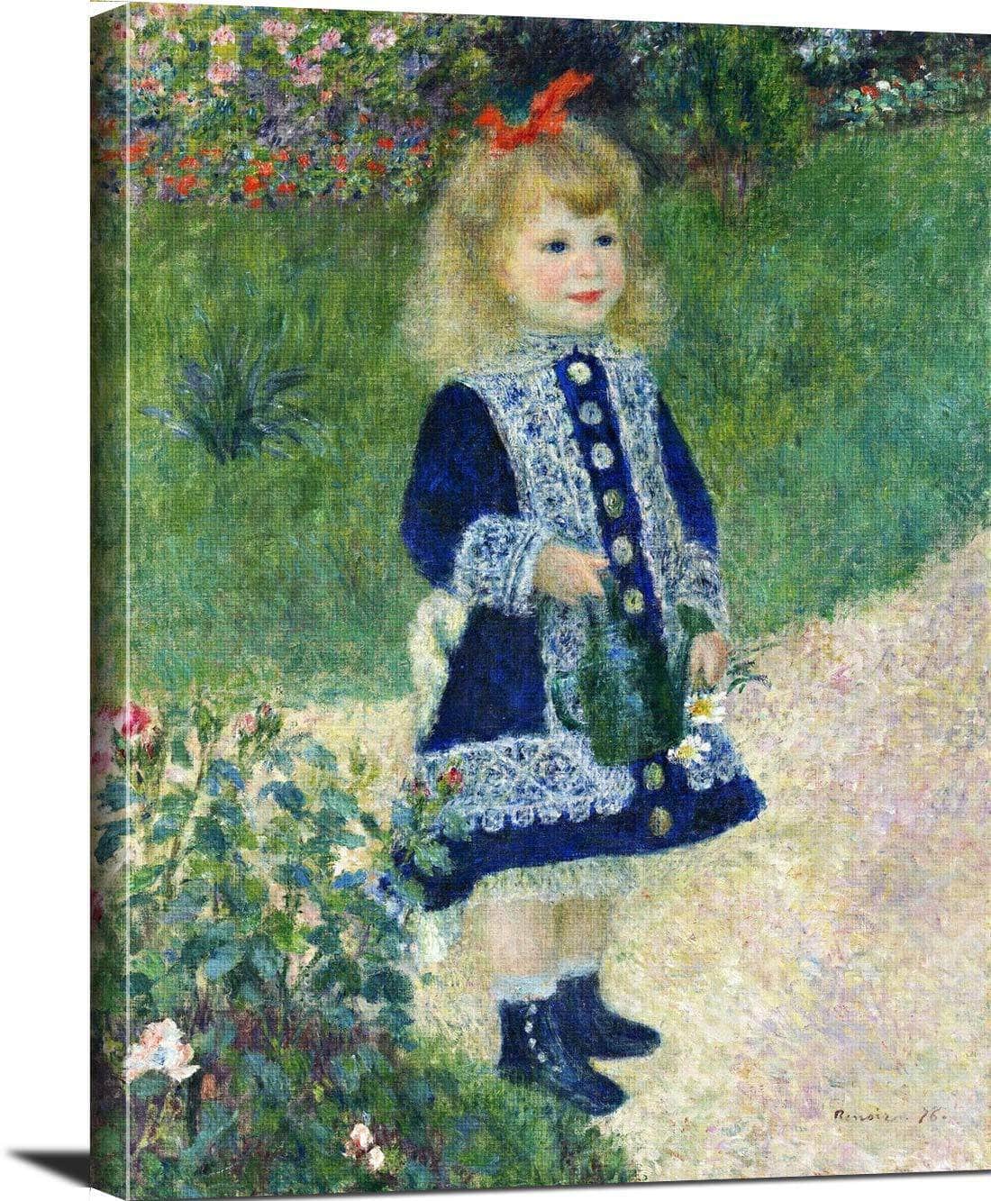 A Girl With A Watering Can Painting Auguste Renoir Canvas Art - Image 3