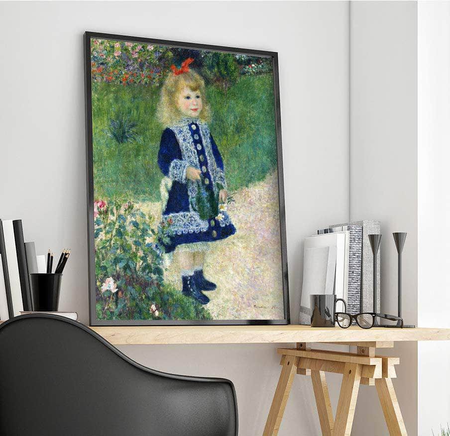 A Girl With A Watering Can Painting Auguste Renoir Canvas Art - Image 4