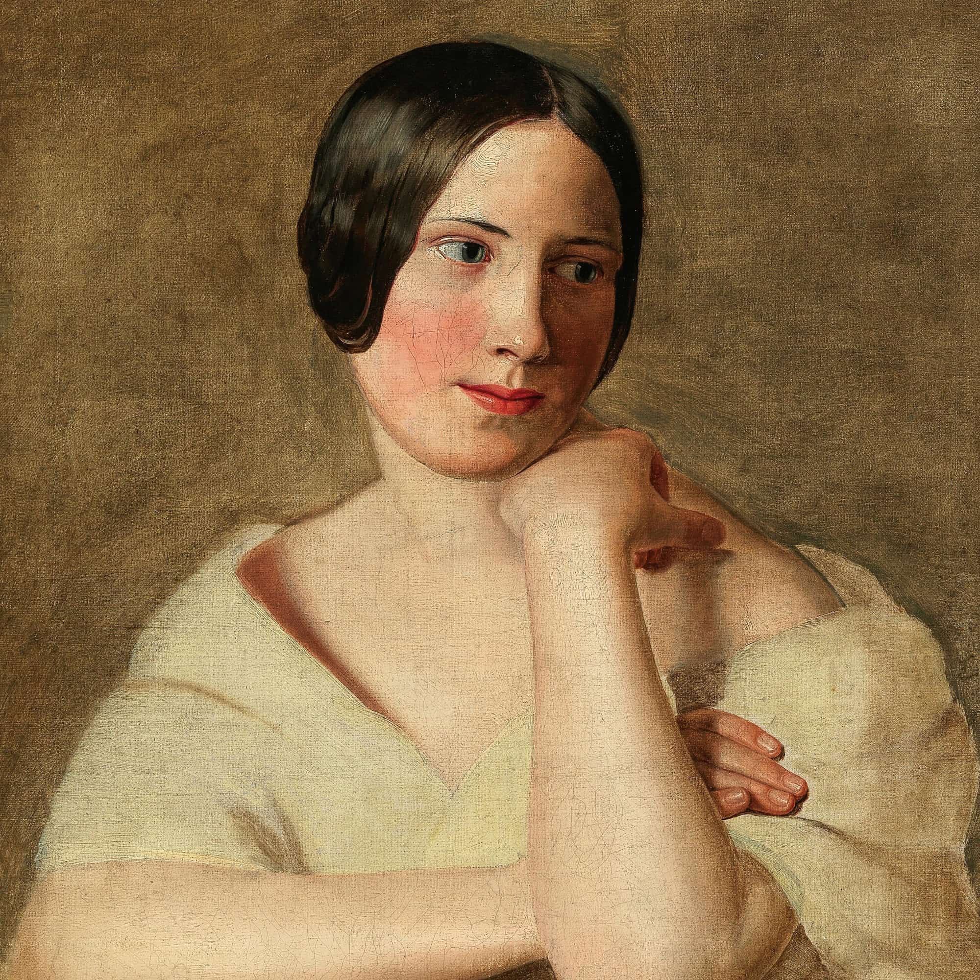 A Girl With Propped Up Arms by Ferdinand Georg Waldmuller - Image 4