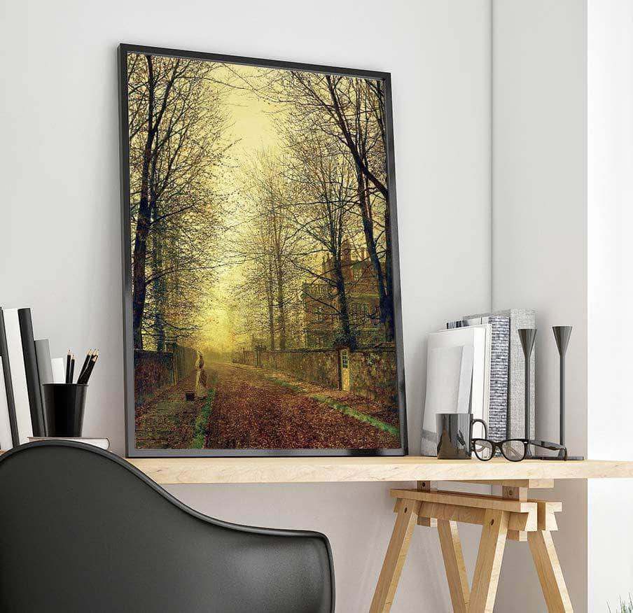 A Golden Country Road Painting John Atkinson Grimshaw Canvas Art - Image 4