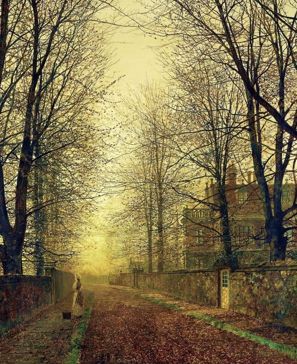 A Golden Country Road Painting John Atkinson Grimshaw Canvas Art - Image 5