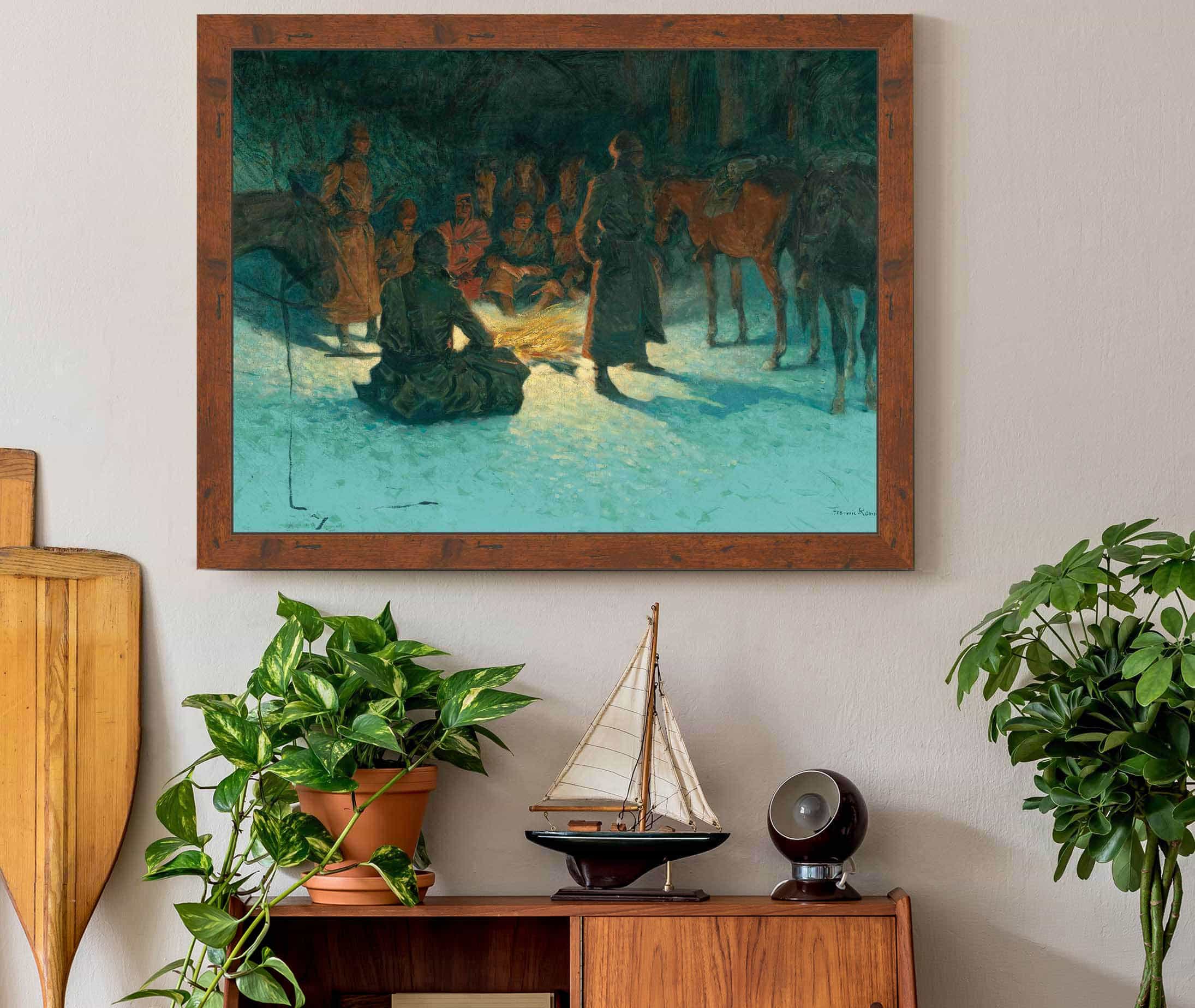 A Halt In The Wilderness by Frederic Remington - Image 3