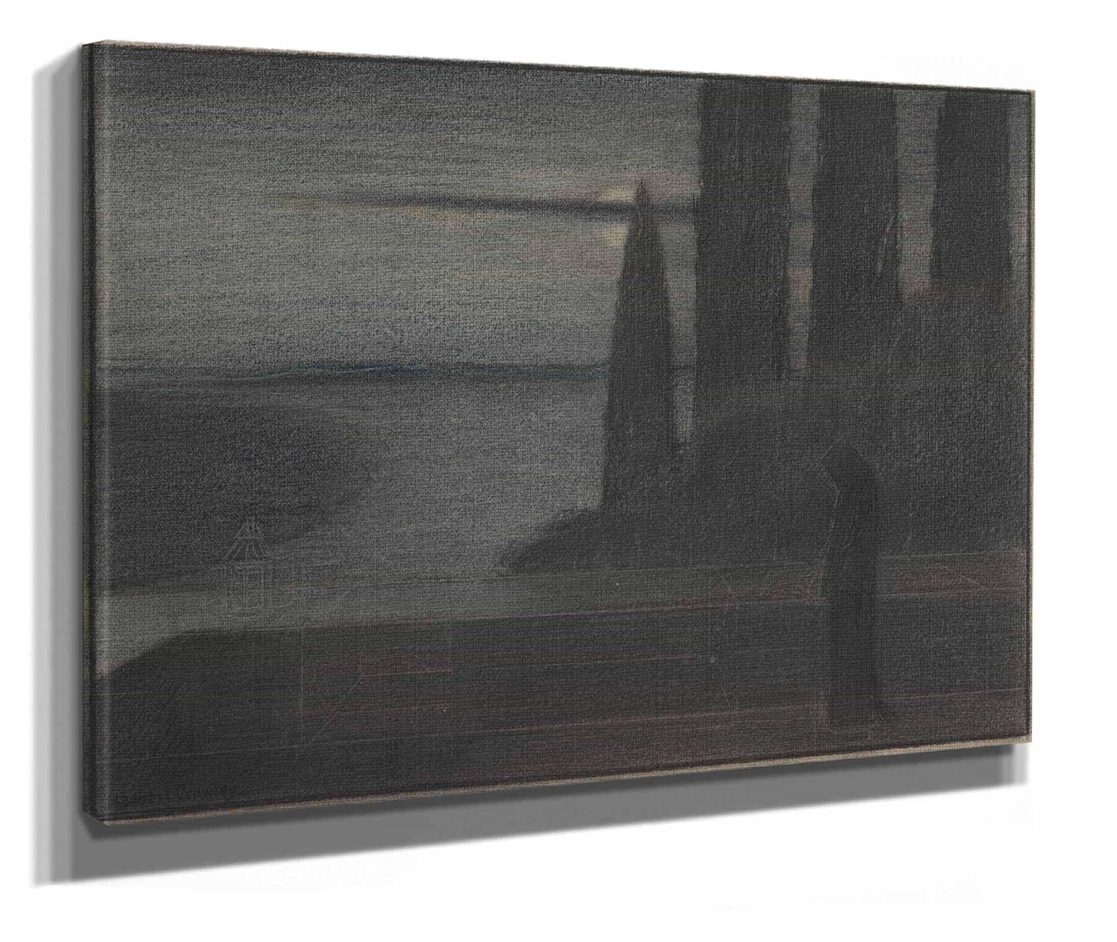 A Hooded Figure In A Landscape by Herbert Crowley