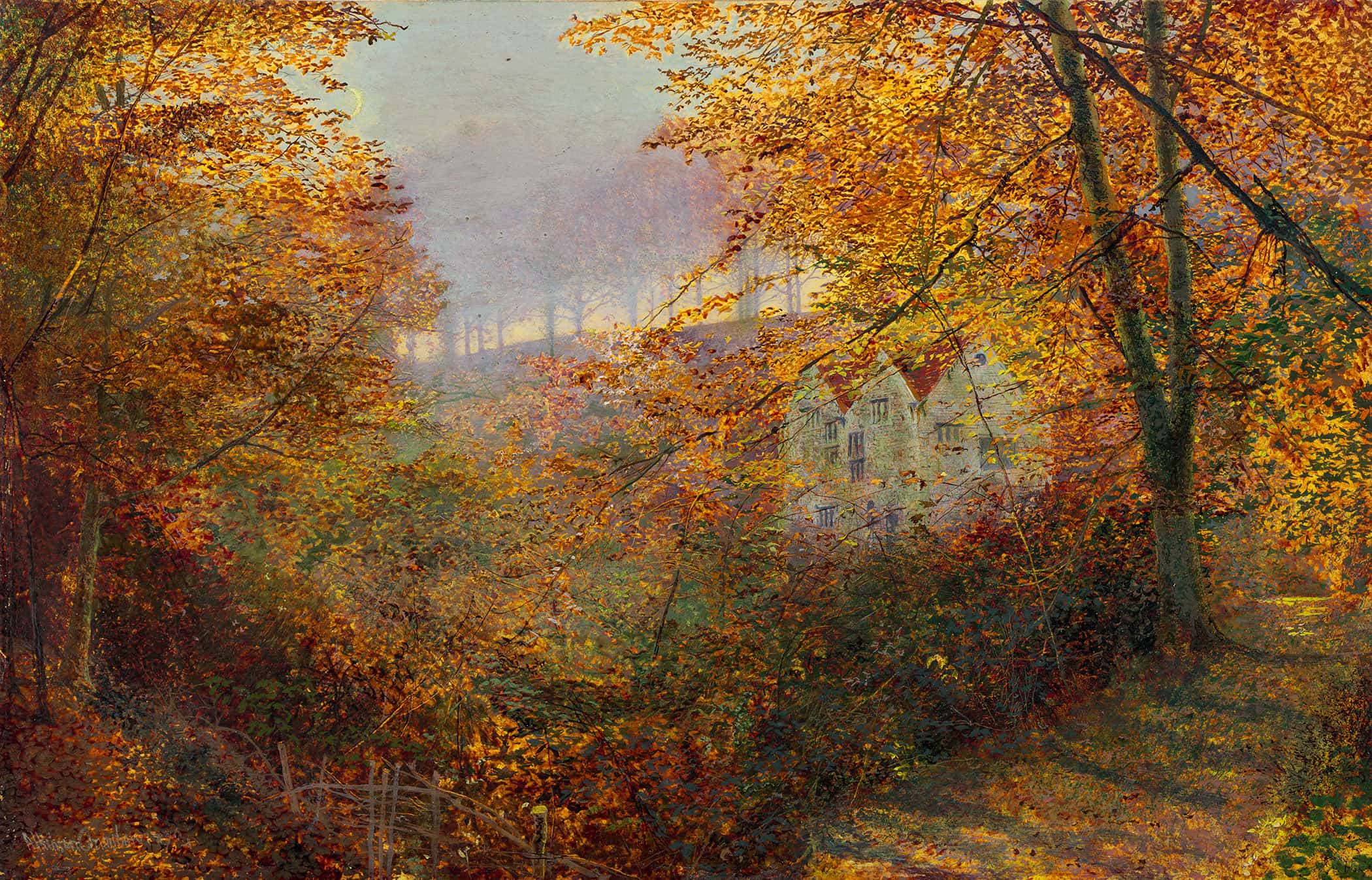 A House In A Clearing by John Atkinson Grimshaw - Image 2