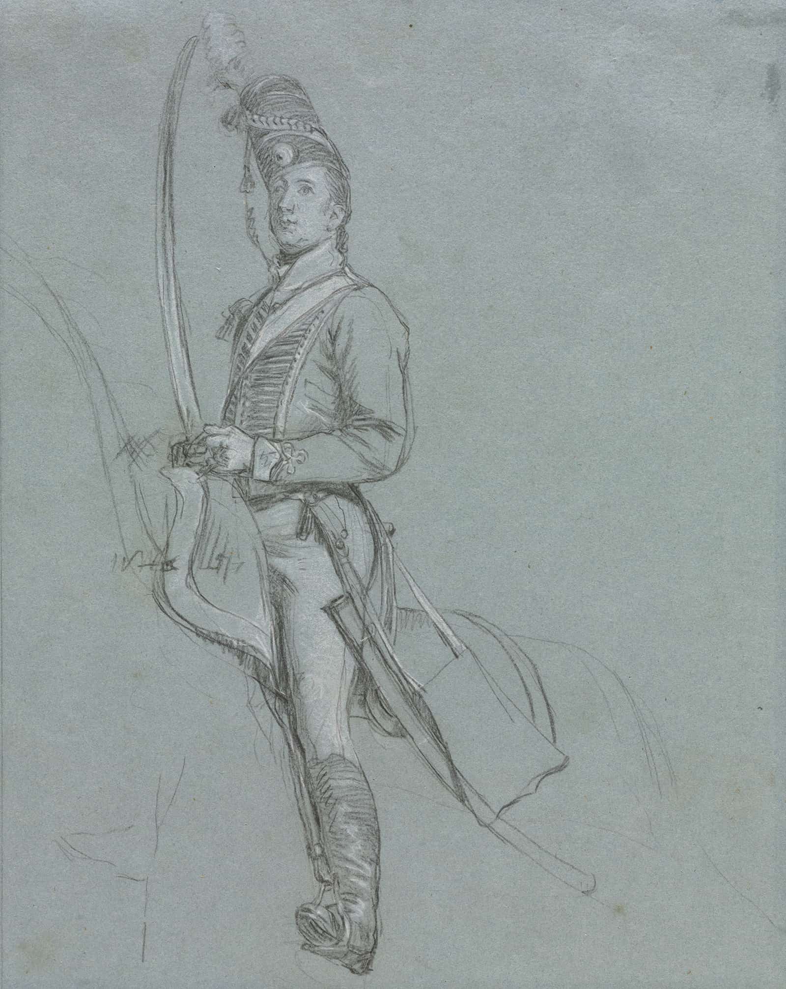 A Hussar Officer On Horseback by John Singleton Copley - Image 2