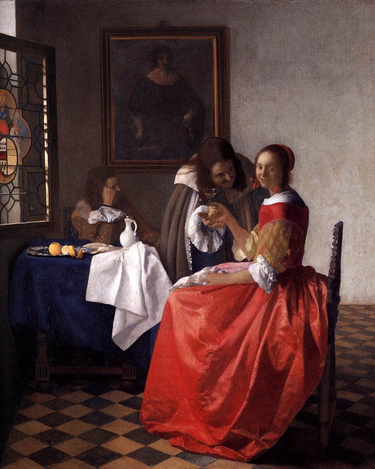 A Lady And Two Gentlemen 1659 By Johannes Vermeer - Image 6