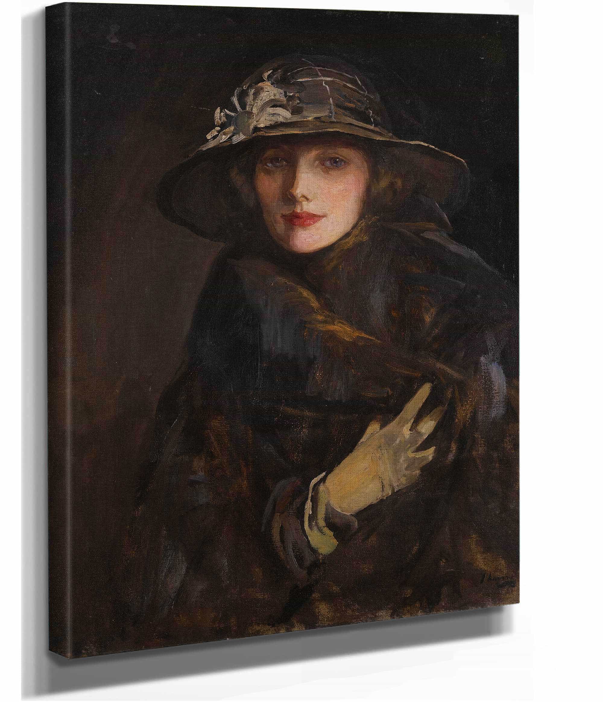 A Lady In Brown by Sir John Lavery - Image 2