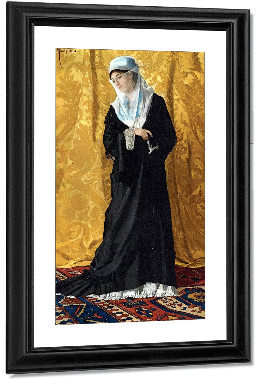 A Lady Of Constantinople 1881 By Osman Hamdi Bey - Image 3